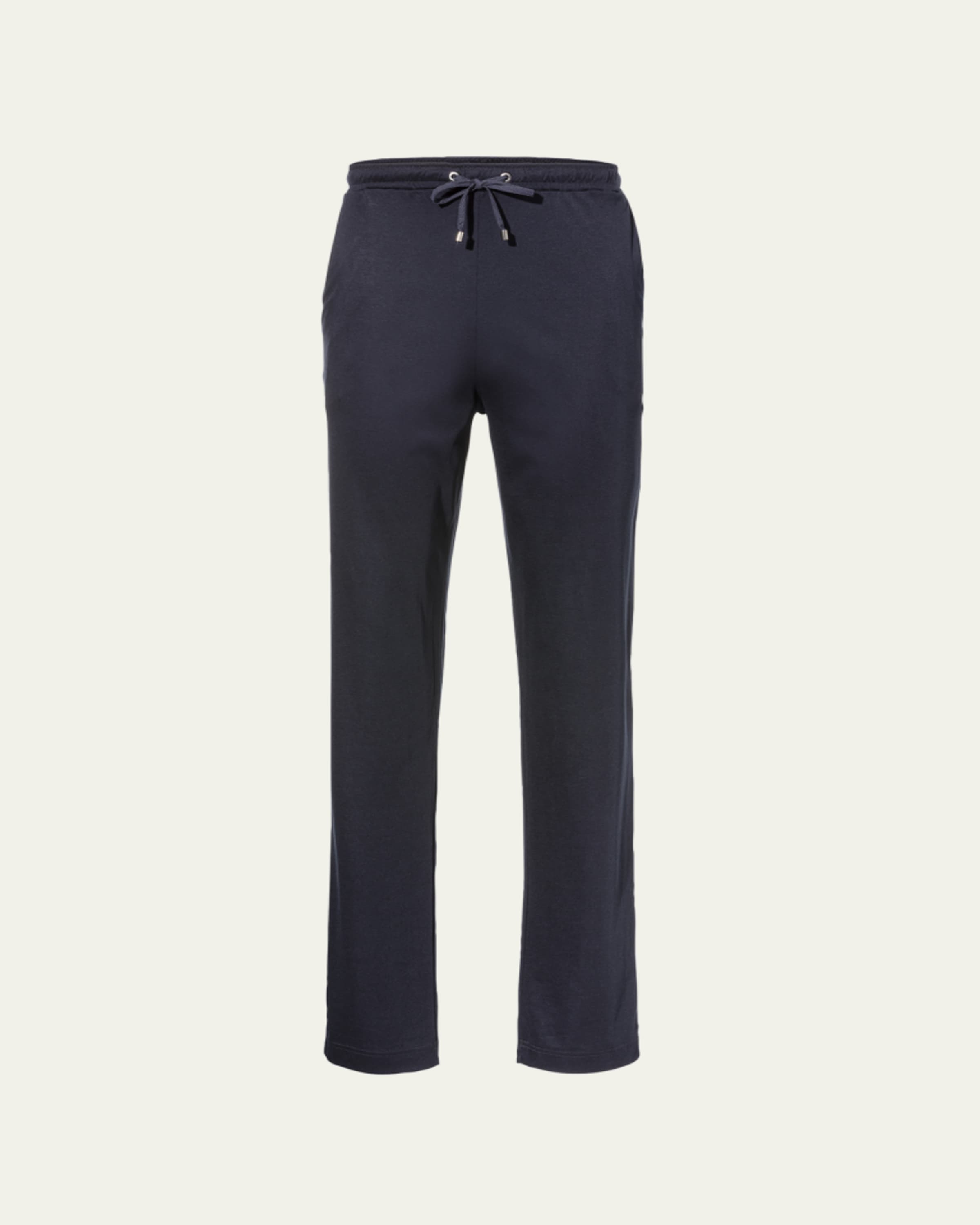 THE ROW Men's Xon Wool Flannel Relaxed-Fit Drawstring Pants