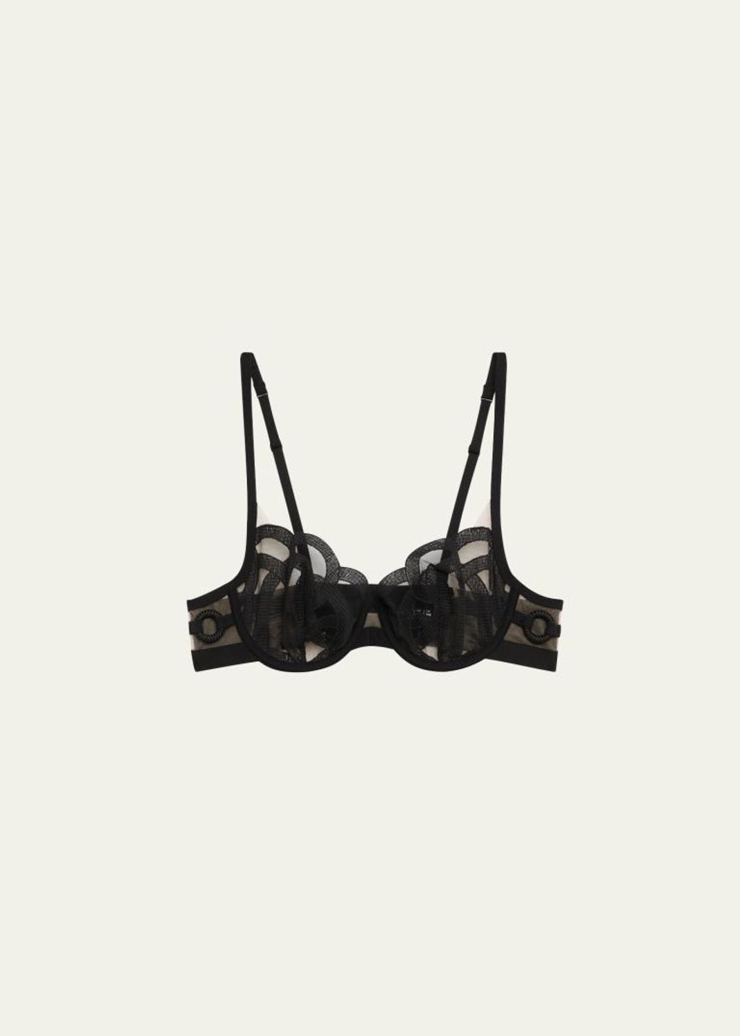 Livy Bengal Embroidered Tulle Triangle Bra - Bergdorf Goodman