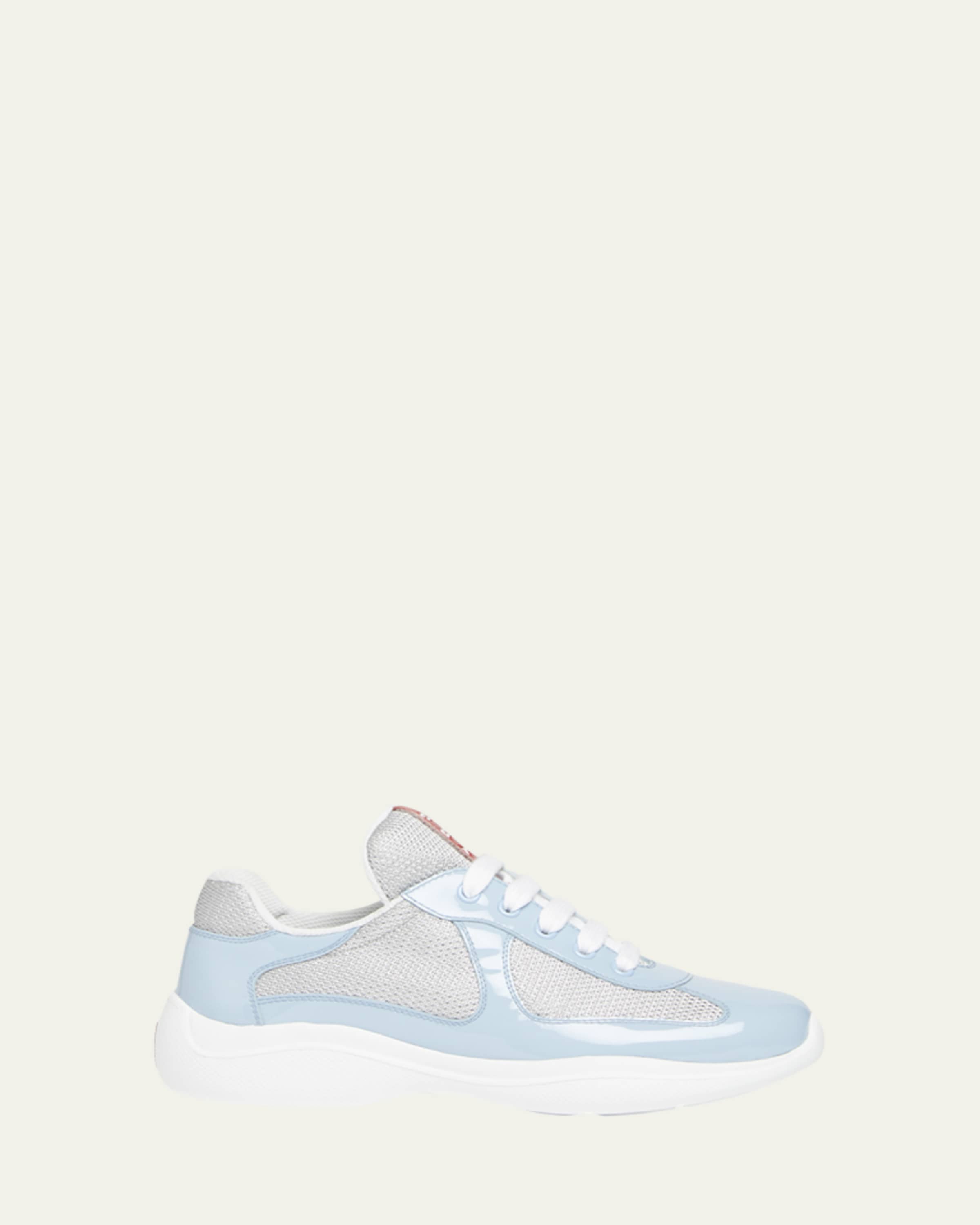 Prada Downtown Platform Leather Sneakers - Bergdorf Goodman