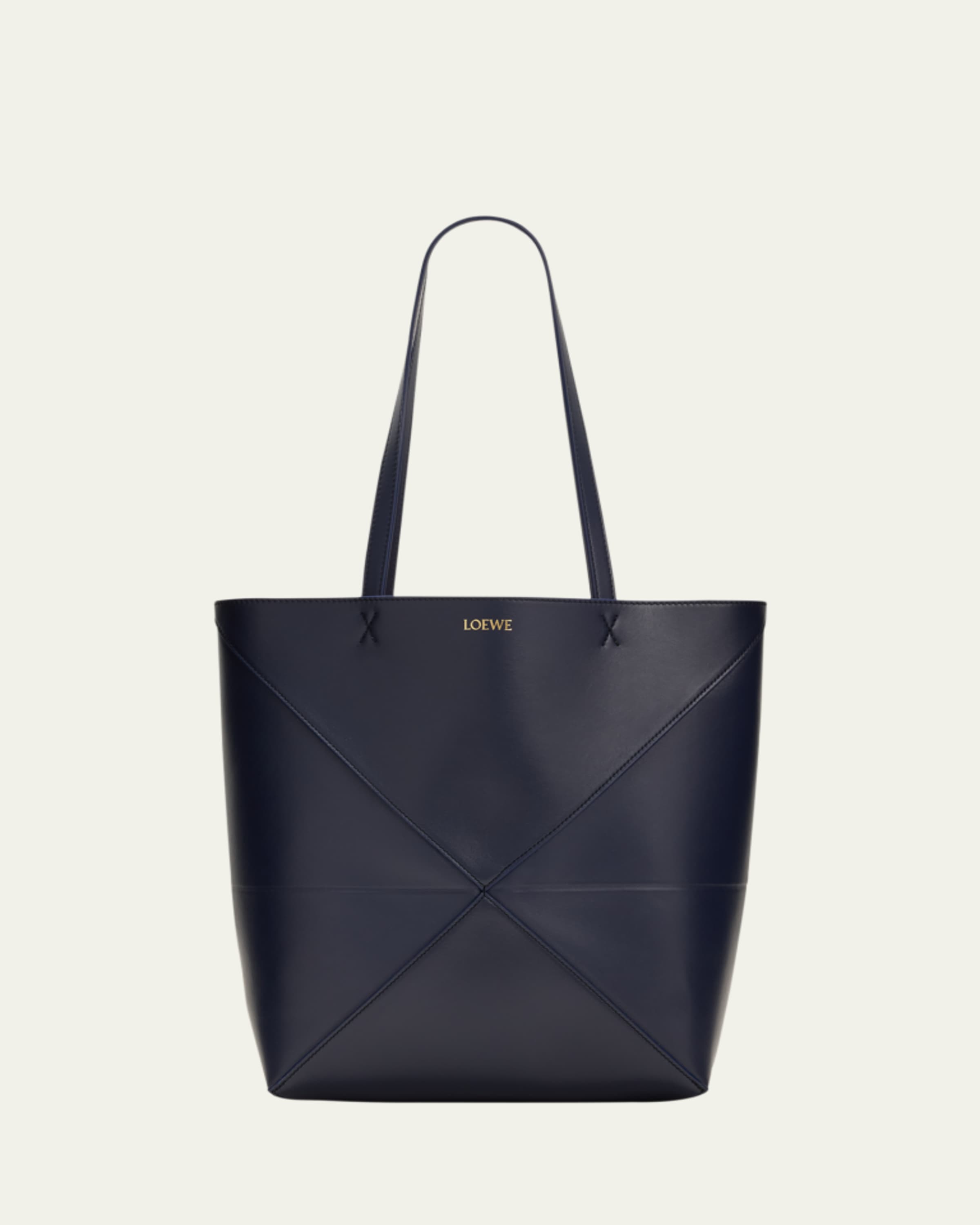 Loewe Puzzle Fold Large Tote Bag in Shiny Leather - Bergdorf Goodman