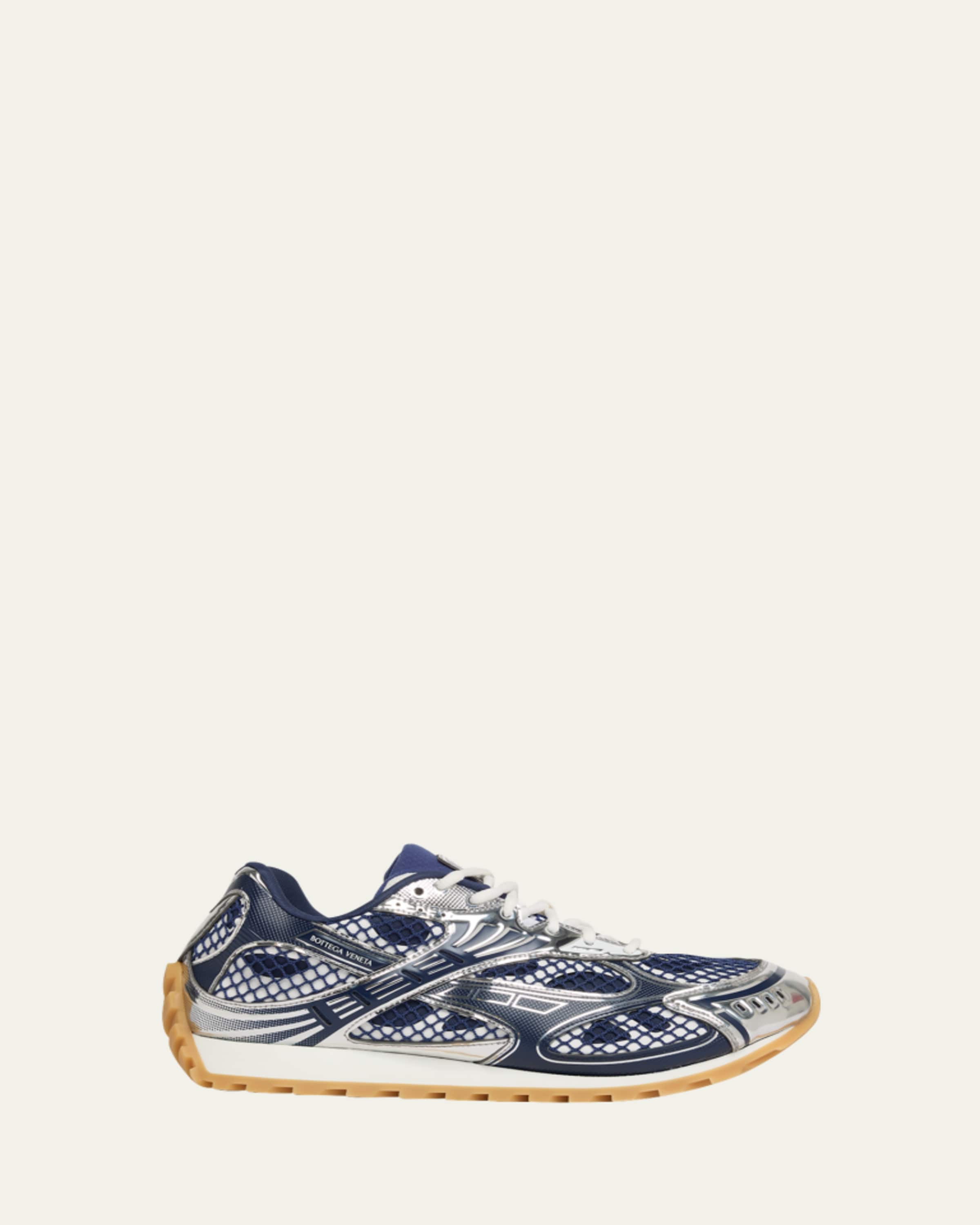 Bottega Veneta Men's Orbit Technical Fishnet Sneakers - Bergdorf