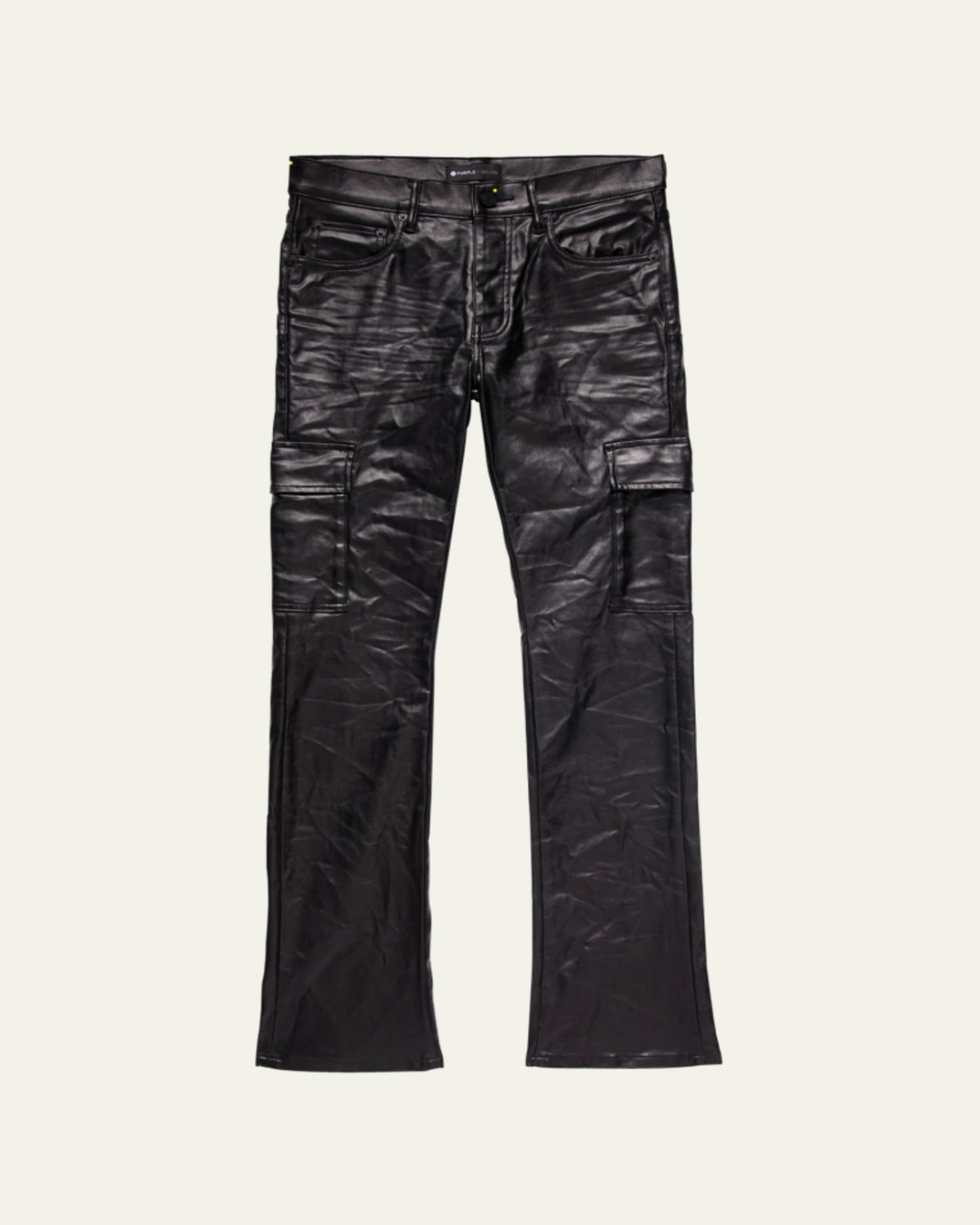 PURPLE Men's Patent Film Coated Skinny Jeans - Bergdorf Goodman
