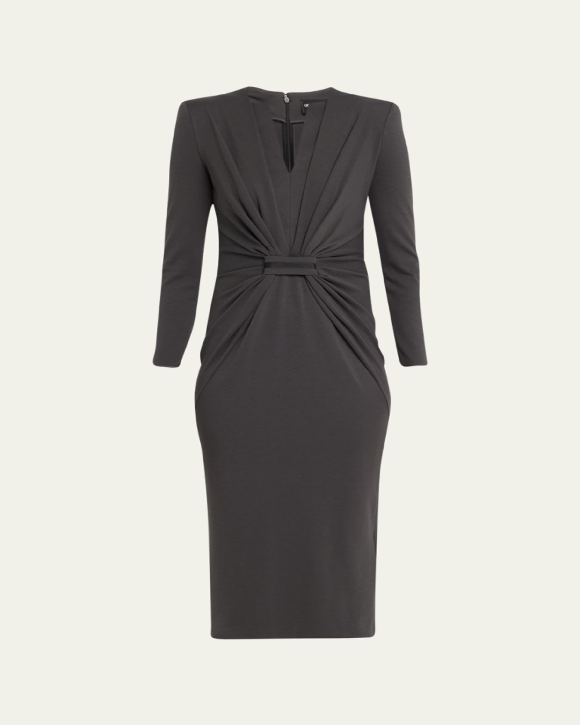 Giorgio Armani Asymmetric Long-Sleeve Jersey Dress - Bergdorf Goodman