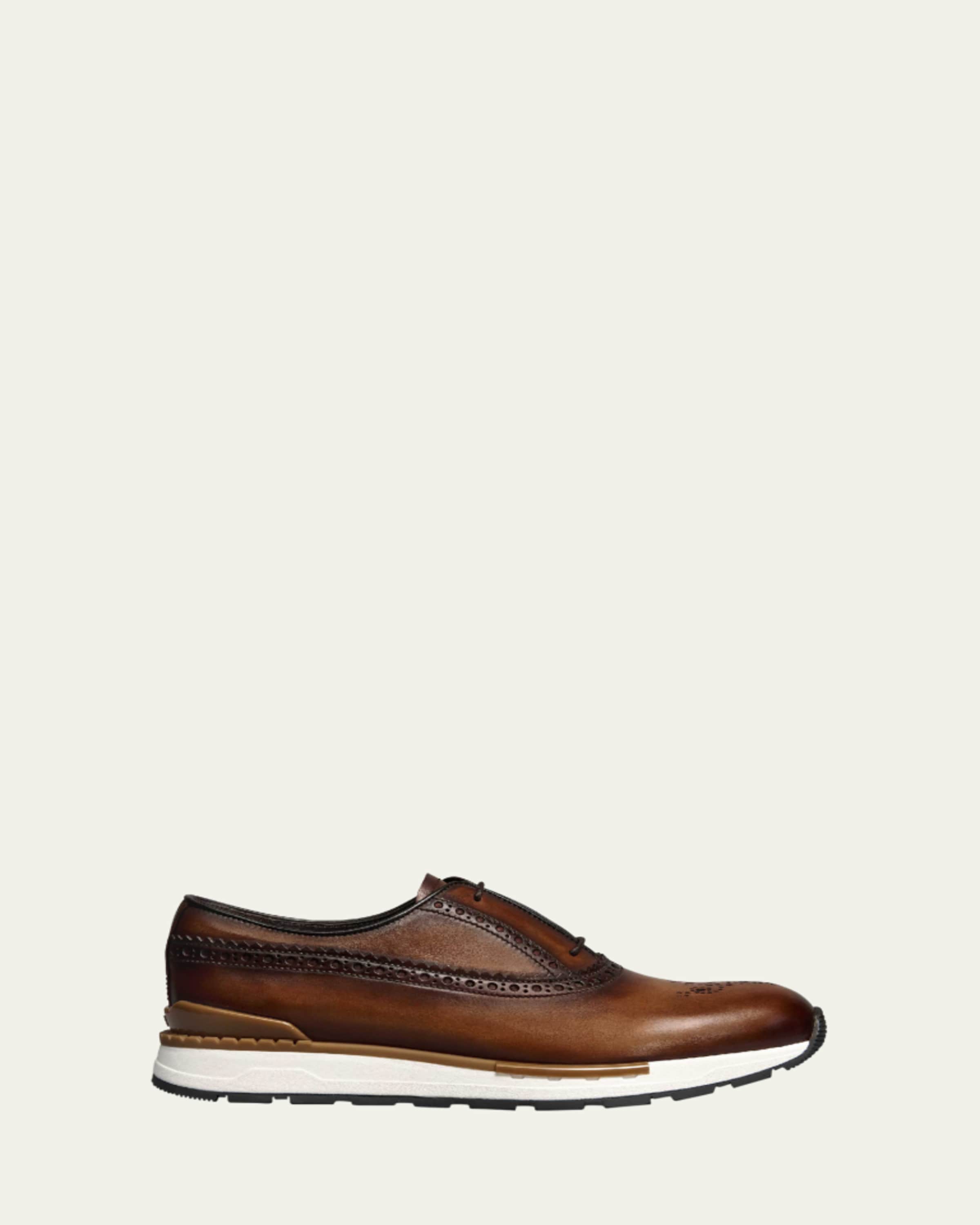Berluti Men's Alessandro Demesure Leather Oxfords - Bergdorf Goodman
