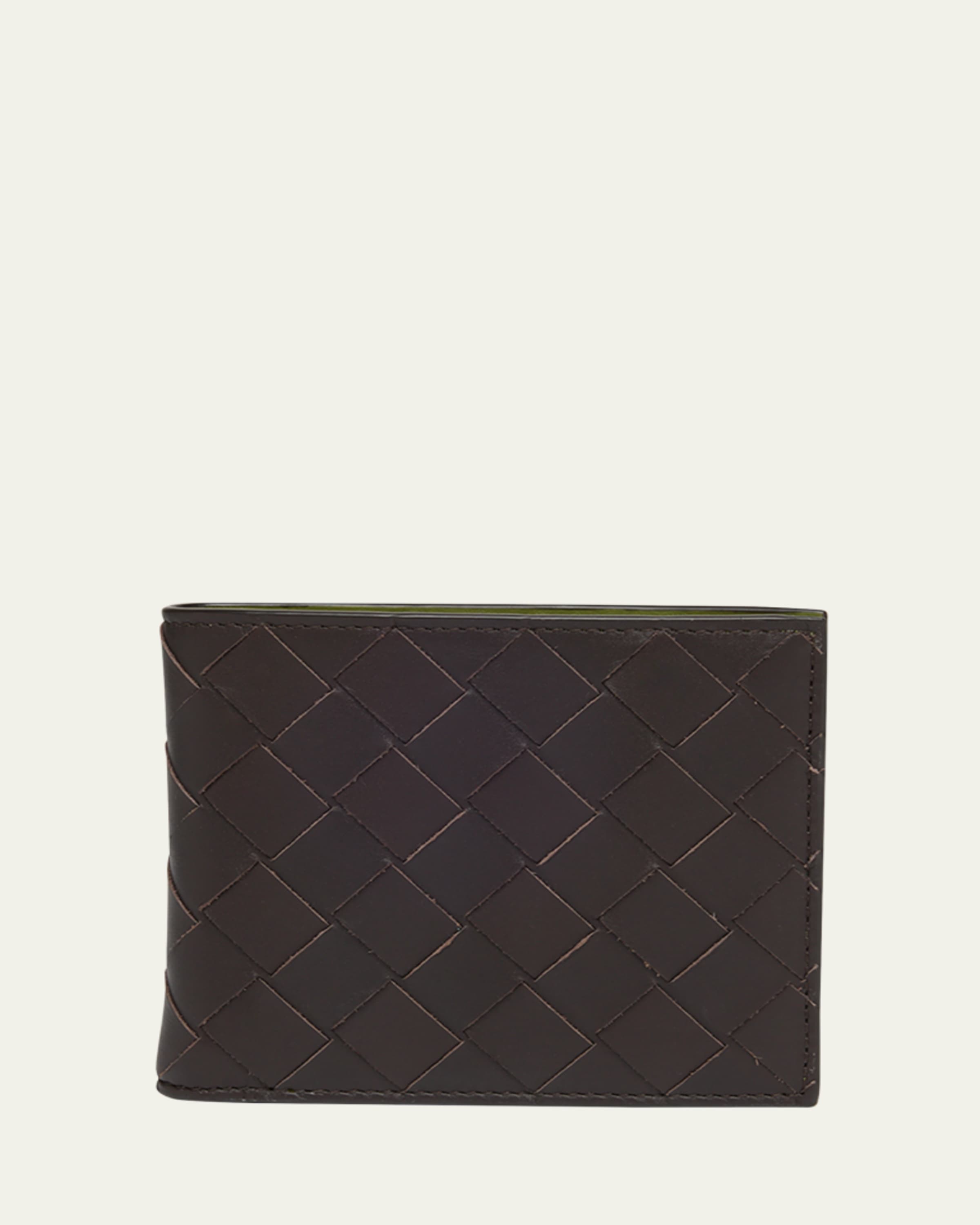Bottega Veneta Men's Intrecciato 15 Bicolor Leather Bifold Wallet