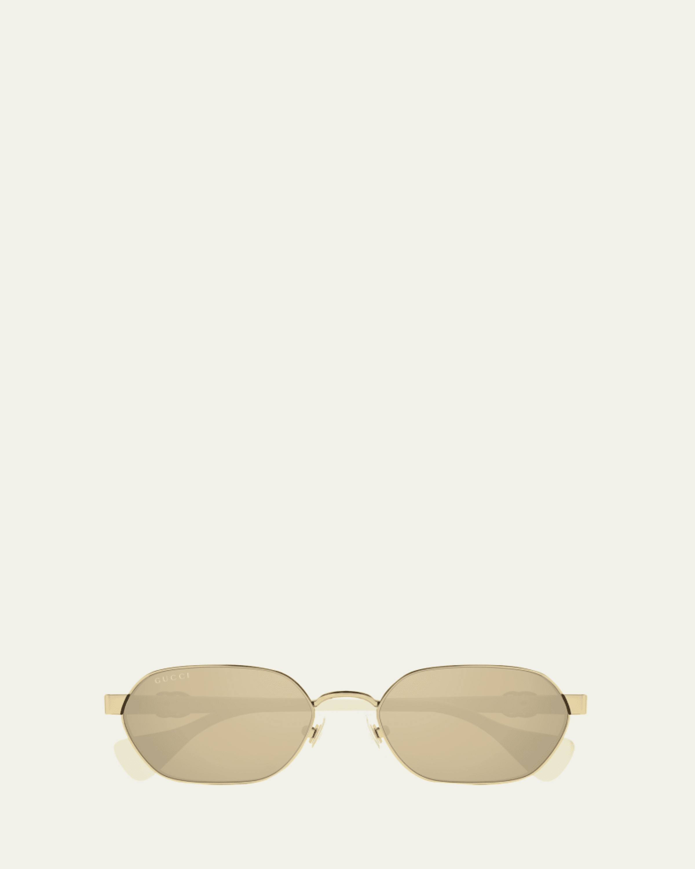 Gucci Rimless Metal Oval Sunglasses with Faux Pearls - Bergdorf