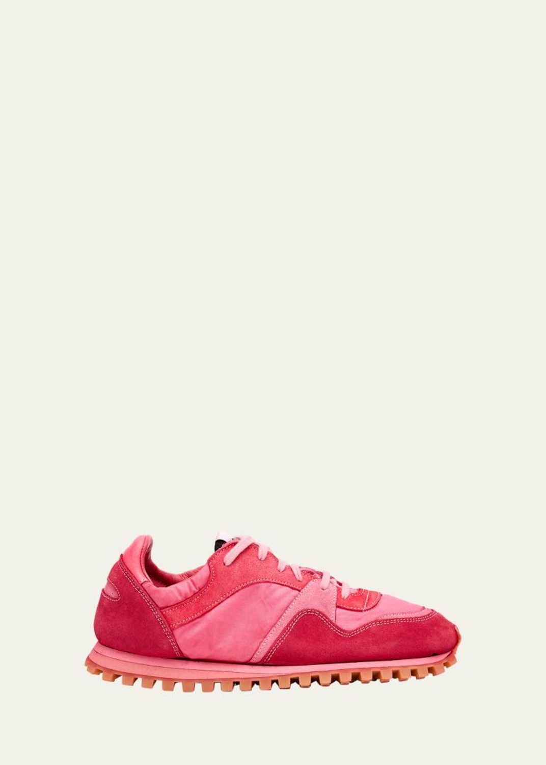 CDG x Salomon Embellished Printed Leather Platform Sneakers