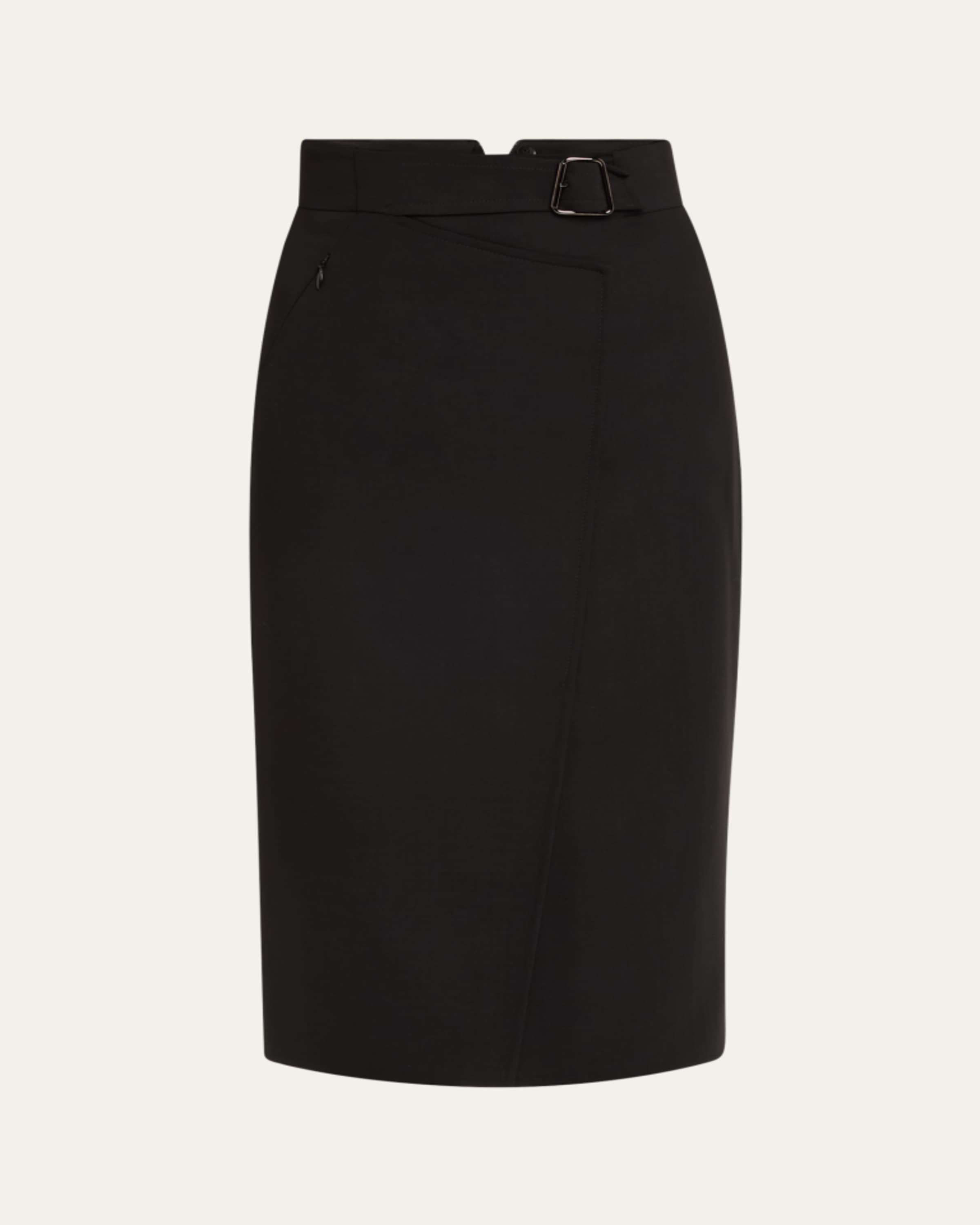 Akris Wool-Blend Knee-Length Pencil Skirt - Bergdorf Goodman