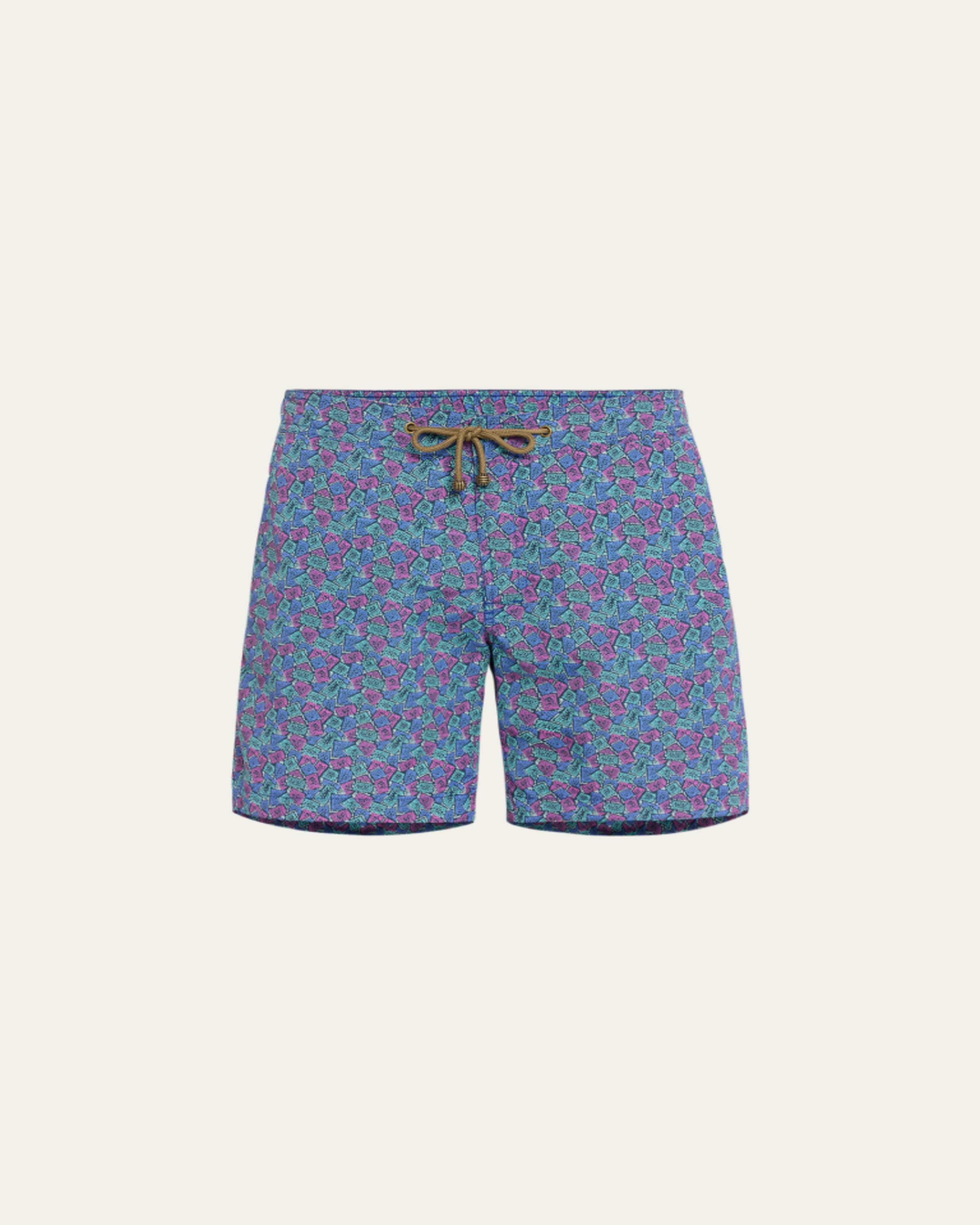 Charvet X Thorsun Men's Shagreen Swim Shorts - Bergdorf Goodman