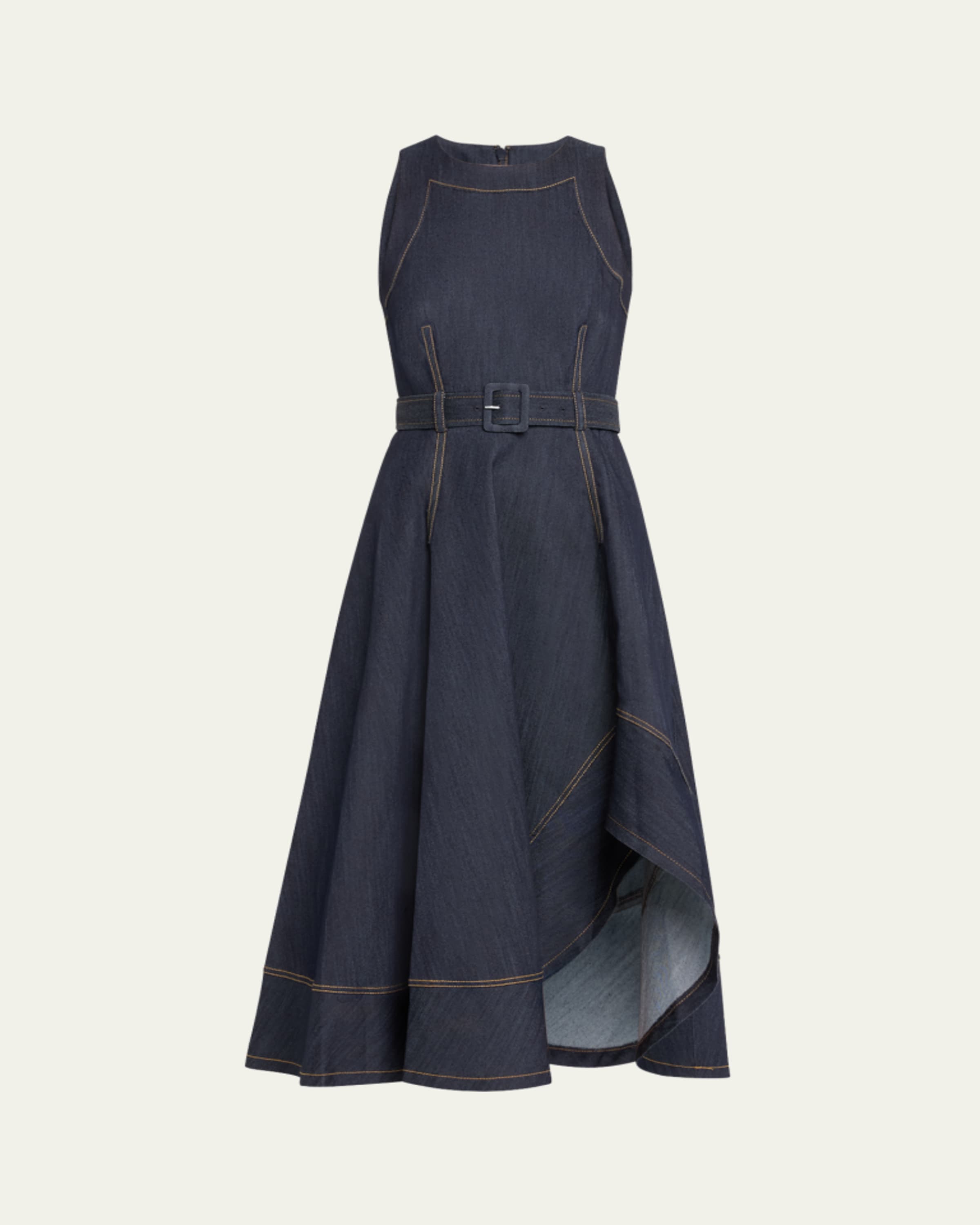 Cinq a Sept Jenessa Belted Denim Mini Wrap Shirtdress - Bergdorf