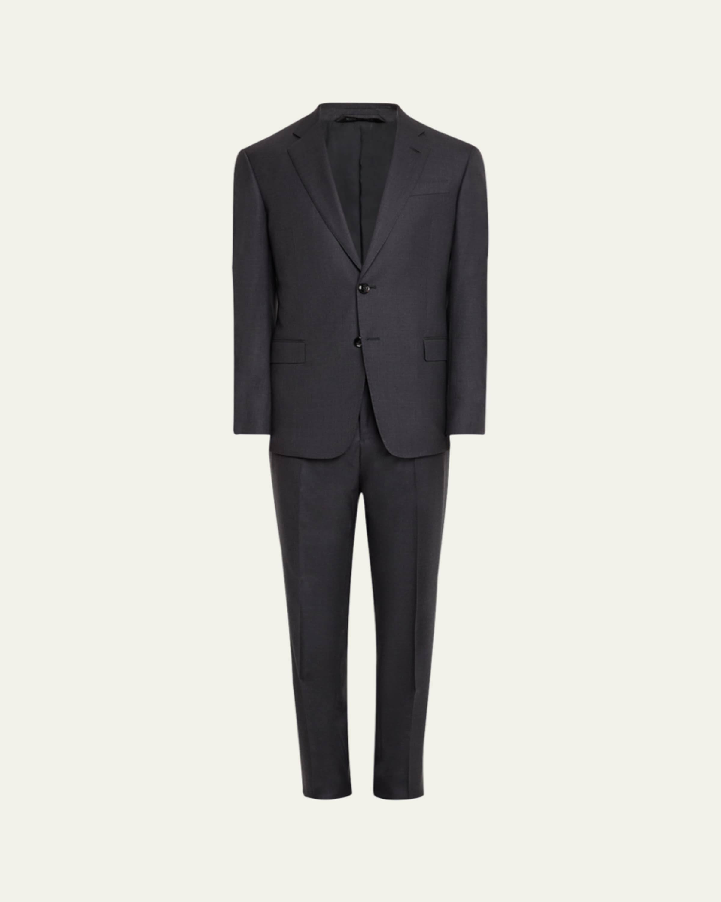 Giorgio Armani Men's Solid Wool Suit - Bergdorf Goodman