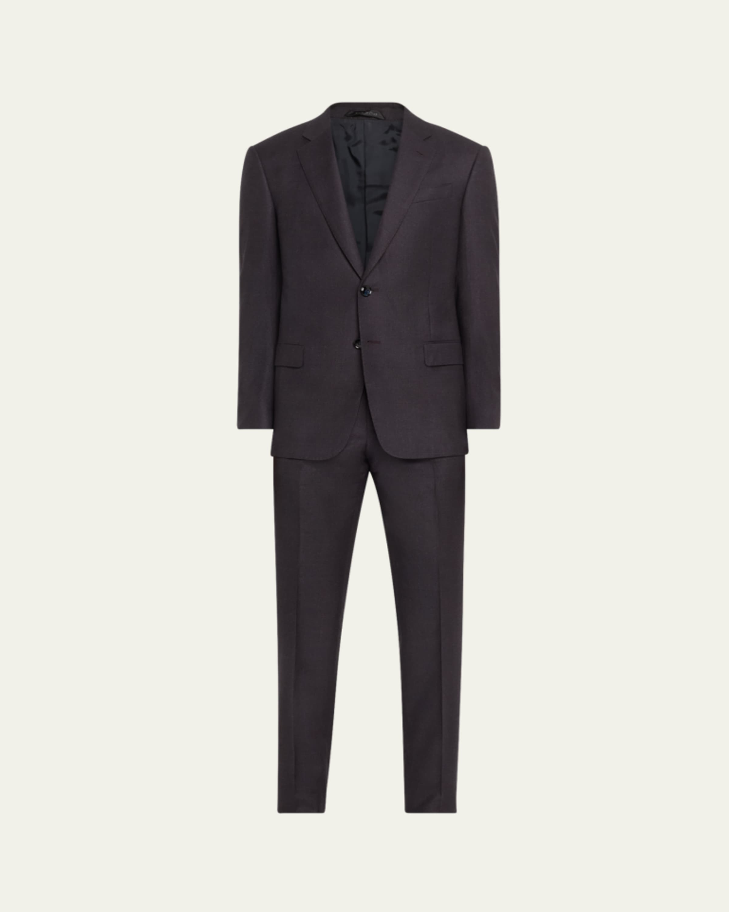 Giorgio Armani Men's Solid Formal Tuxedo Pants - Bergdorf Goodman
