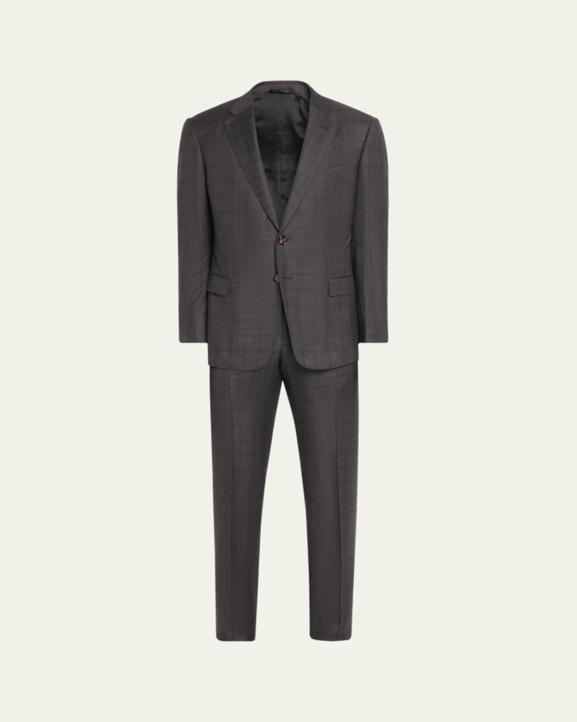 Giorgio Armani Men's Basic Wool Two-Piece Suit - Bergdorf Goodman