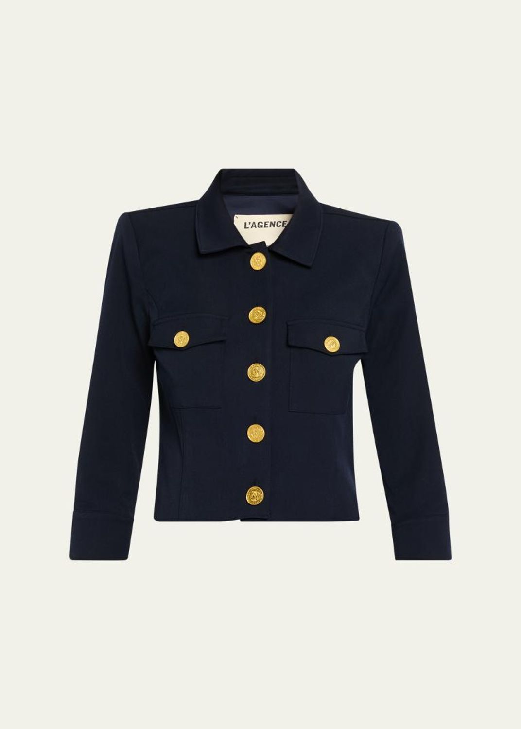 L'AGENCE Kumi Cropped Fitted Jacket - Bergdorf Goodman