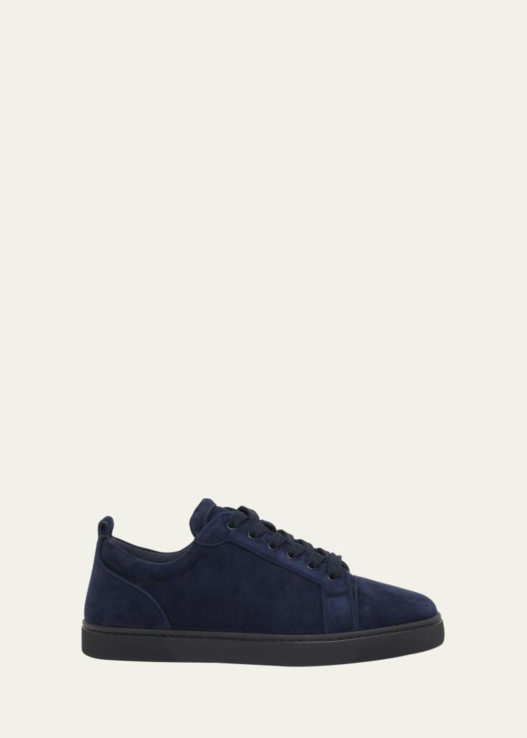 Christian Louboutin Navy Pyramid-Stud Slip-On Sneakers CHRISTIANLOUBOUTINblackvelvets  main image 2