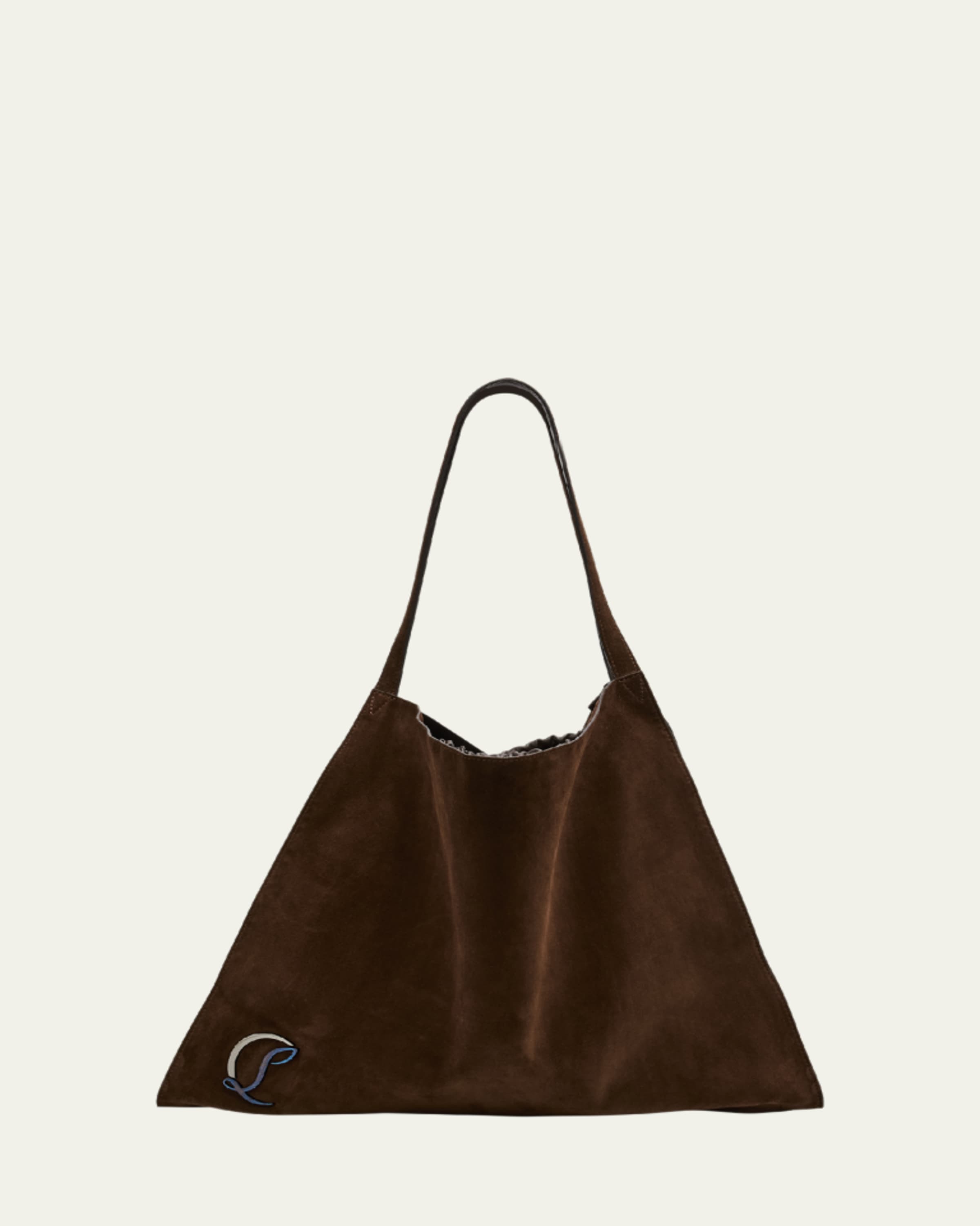 Baggy Tote Bag in Suede