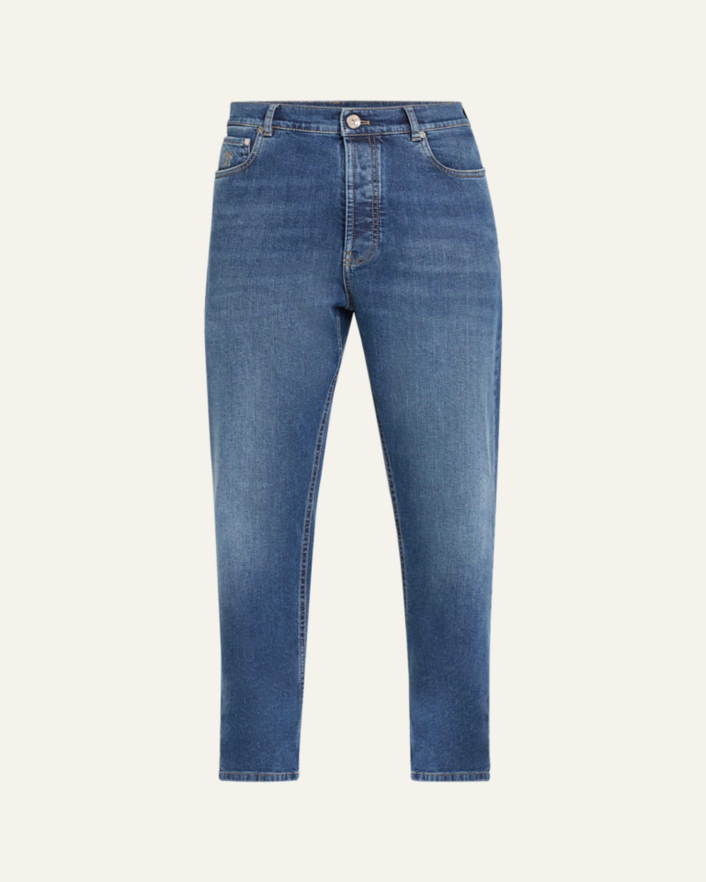 Brunello Cucinelli Men's Bull Denim Skinny-Fit Pants - Bergdorf