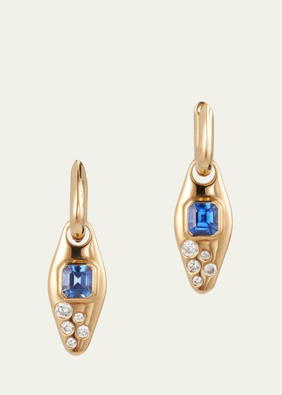 Uniform Object 18K Yellow Gold Major Impact Diamond Hoop Earrings ...