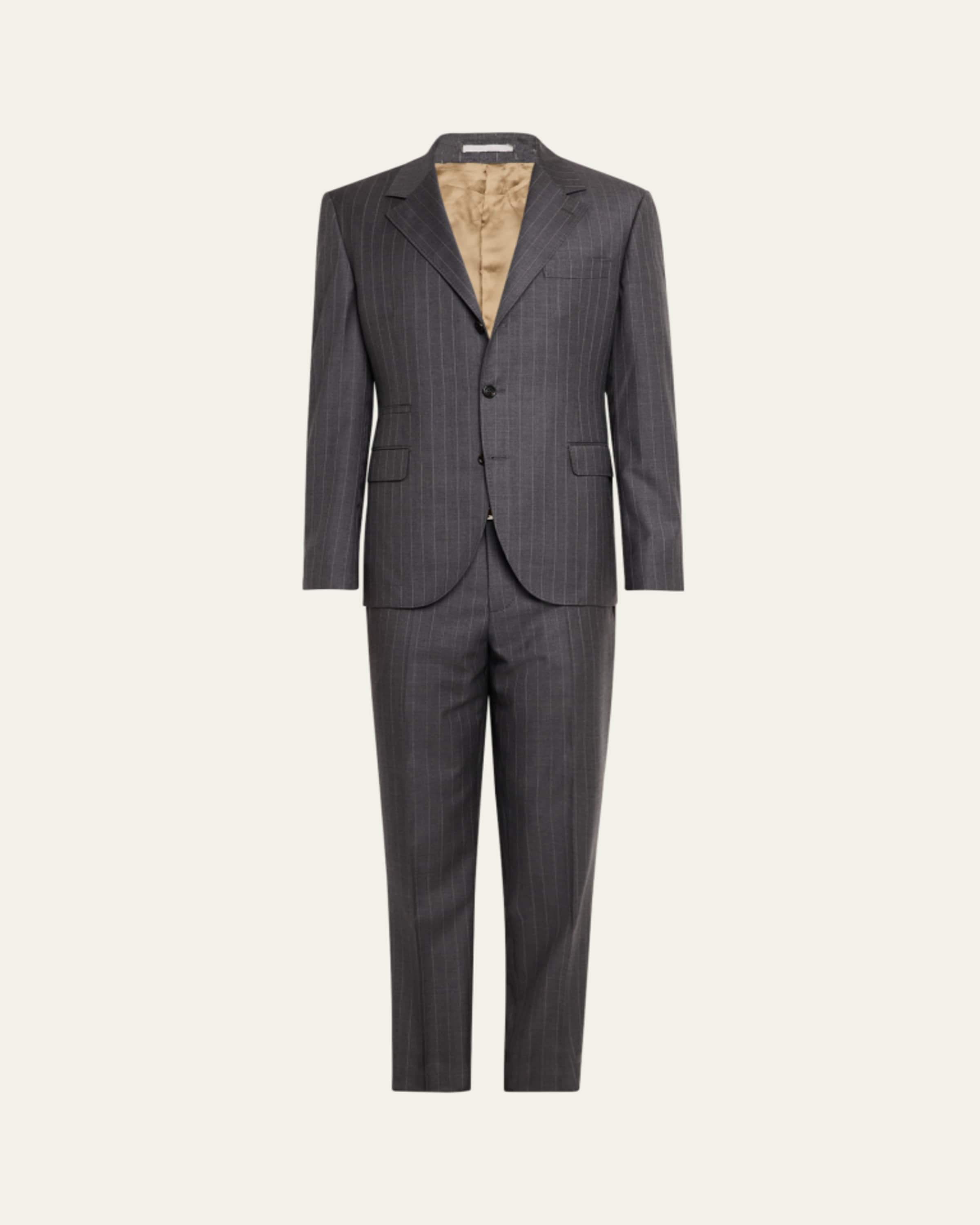 Brunello Cucinelli Men's Solid Wool Suit - Bergdorf Goodman