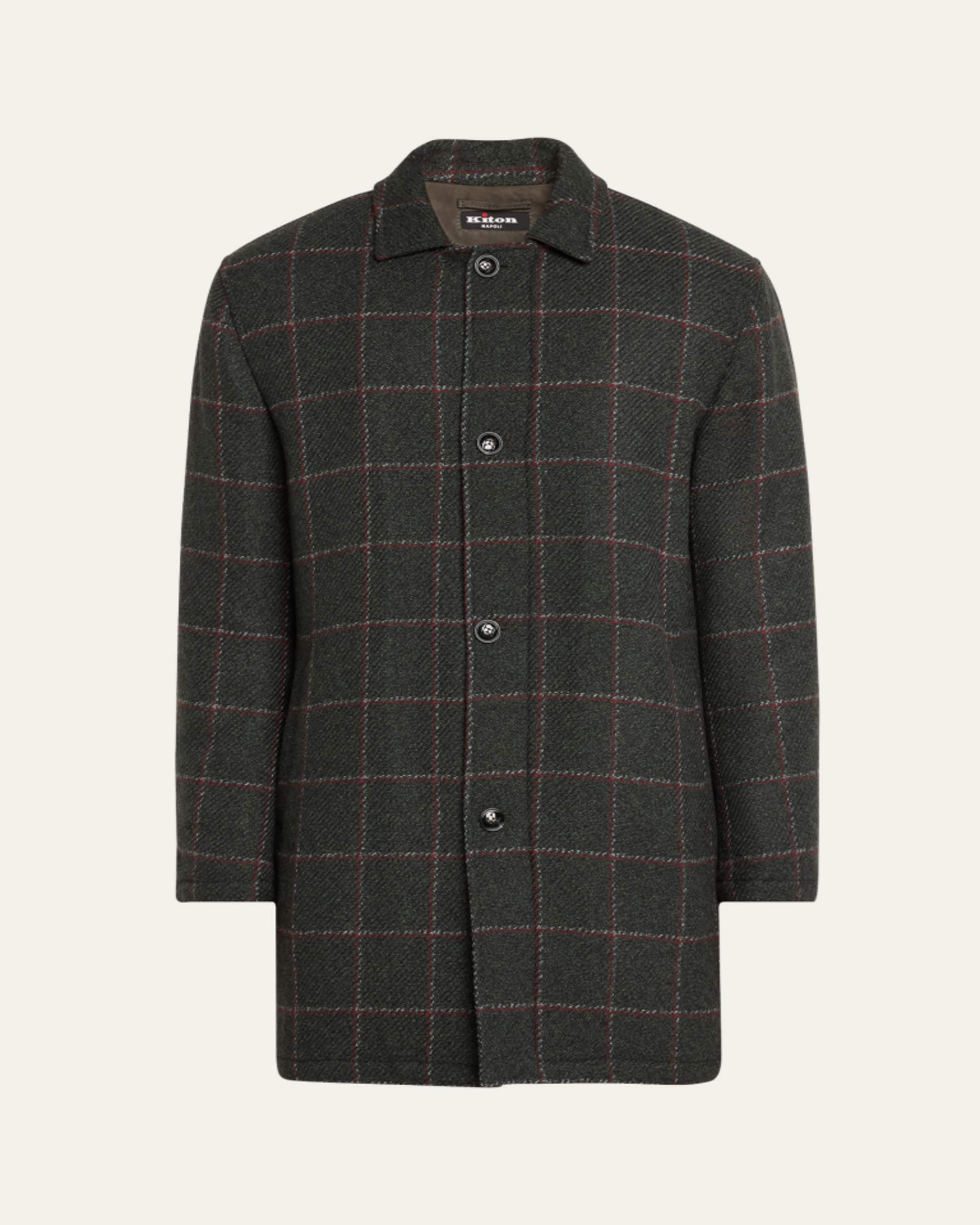 Kiton Men's Cashmere Concealed-Zip Car Coat - Bergdorf Goodman