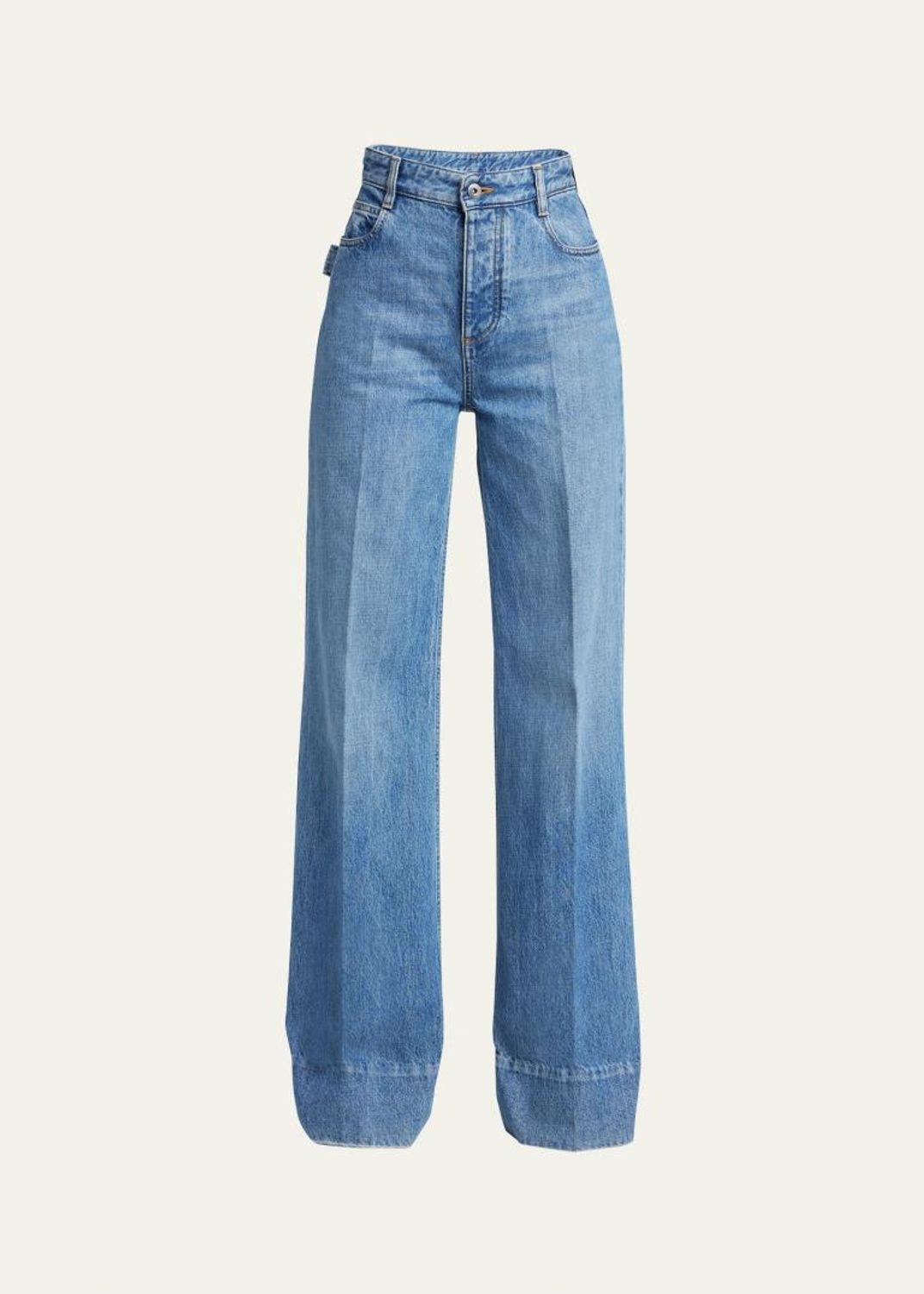 JW Anderson Structured Fold Over Wide-Leg Trousers - Bergdorf Goodman