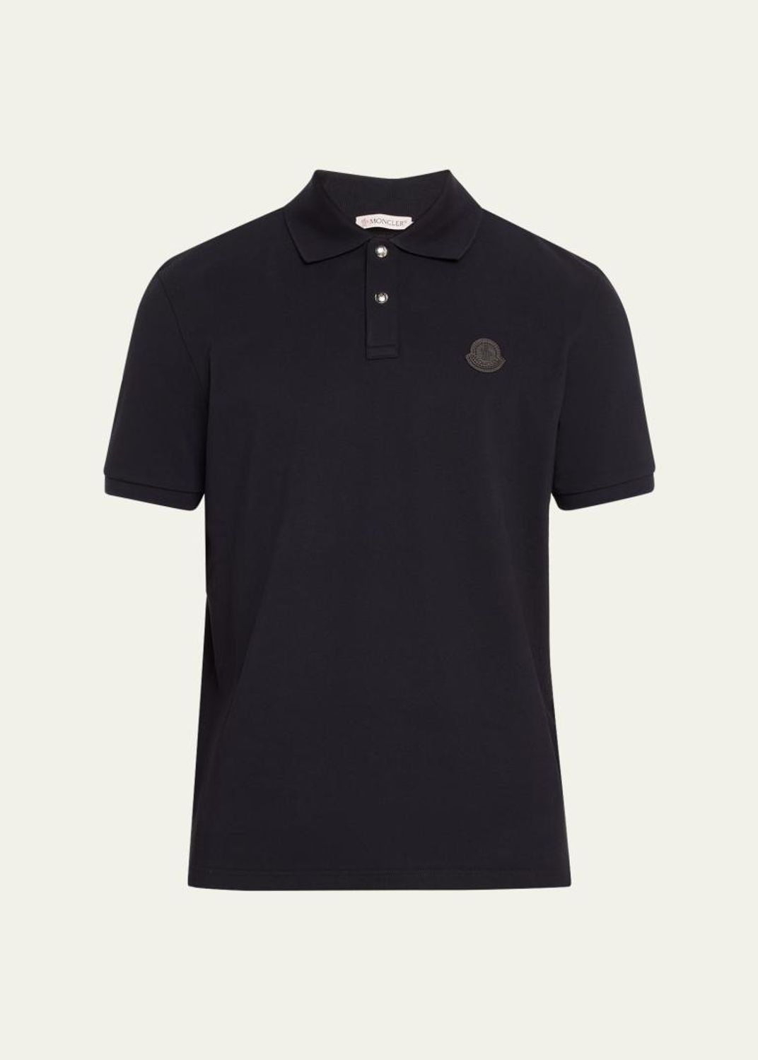 Moncler Men's Pique Logo Patch Polo Shirt - Bergdorf Goodman