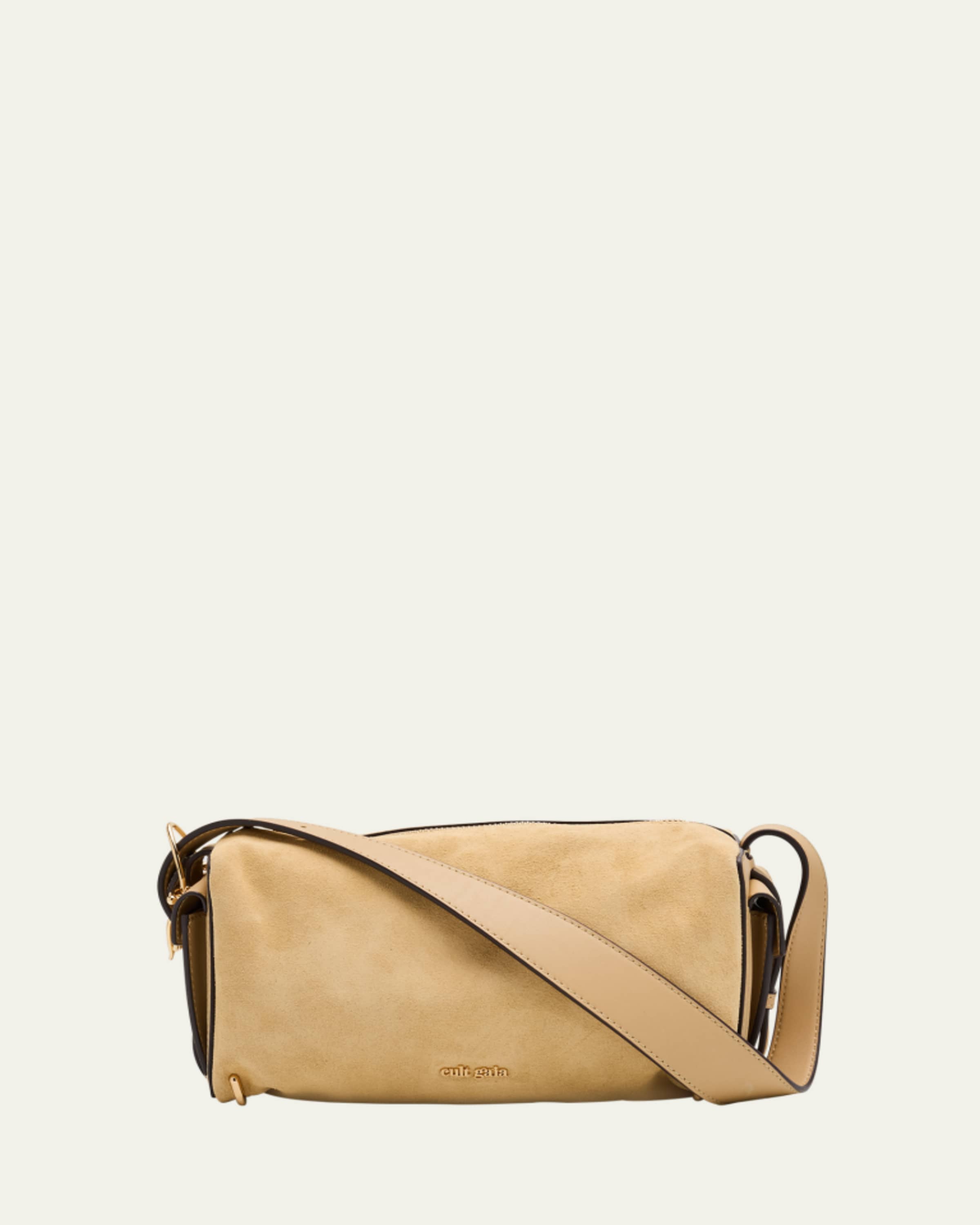 Cult Gaia Natasha Zip Suede & Leather Shoulder Bag - Bergdorf Goodman