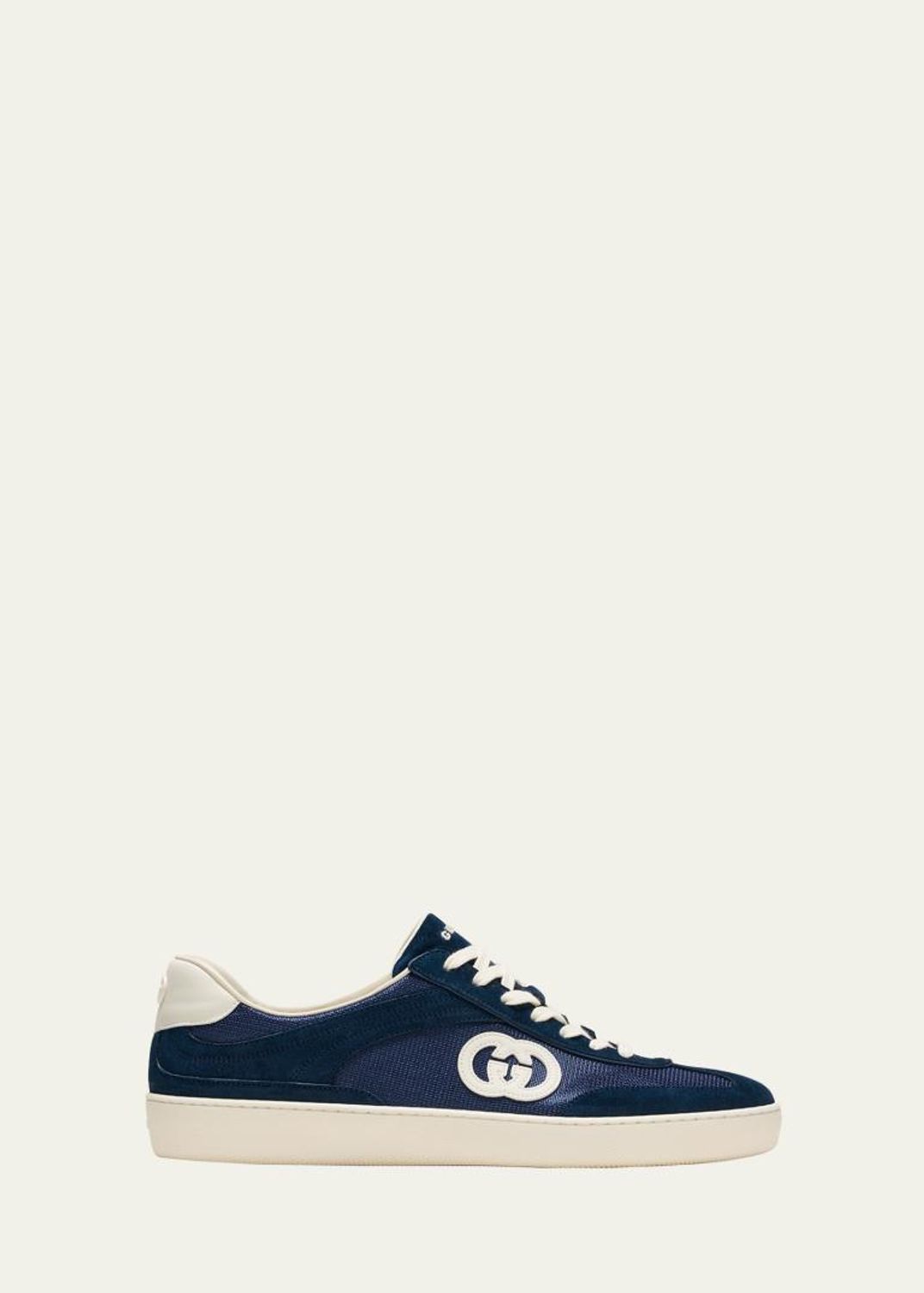 Gucci Men's G75 Canvas and Suede T-Toe Low-Top Sneakers - Bergdorf