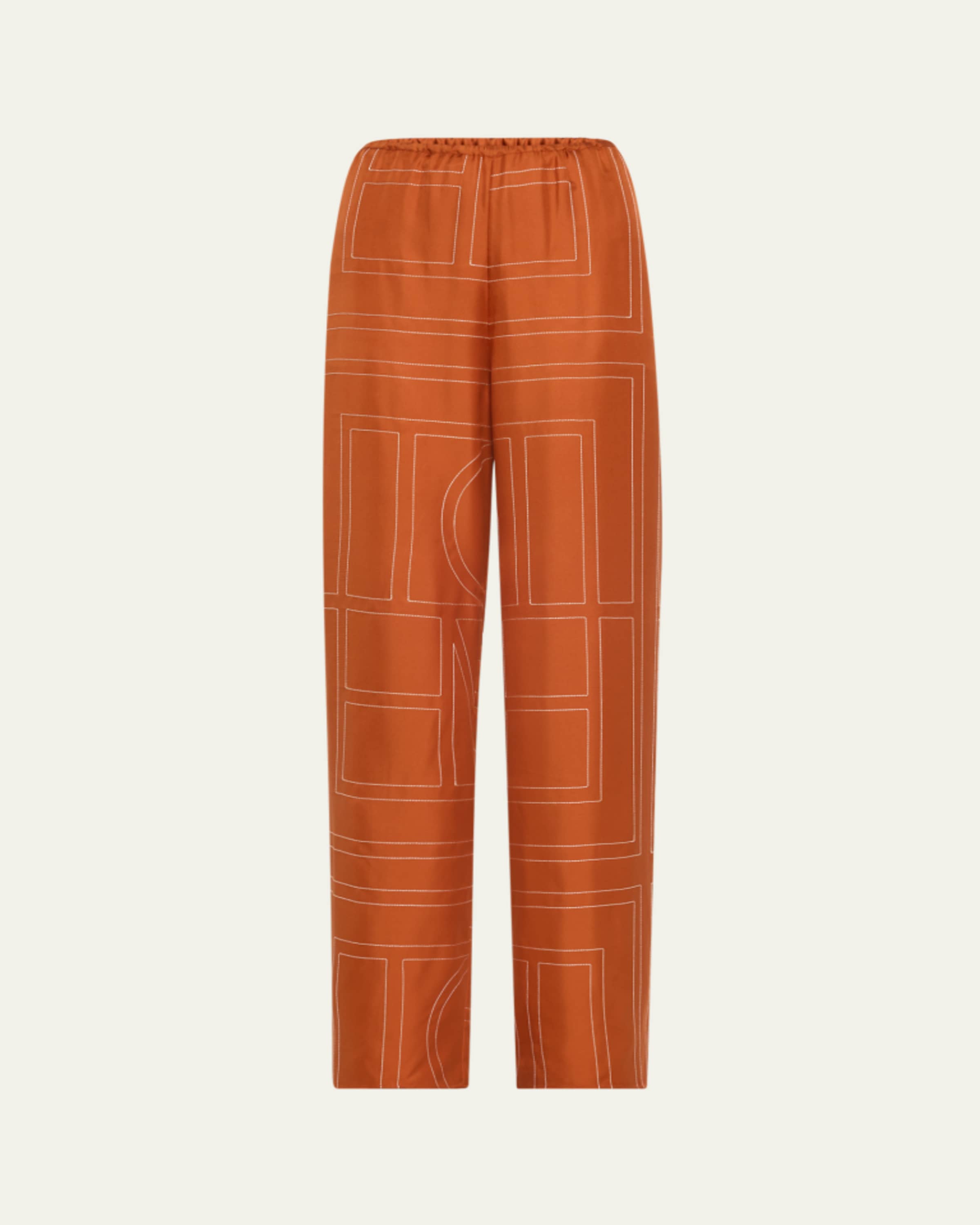 Toteme Monogram Flannel Pajama Bottoms - Bergdorf Goodman