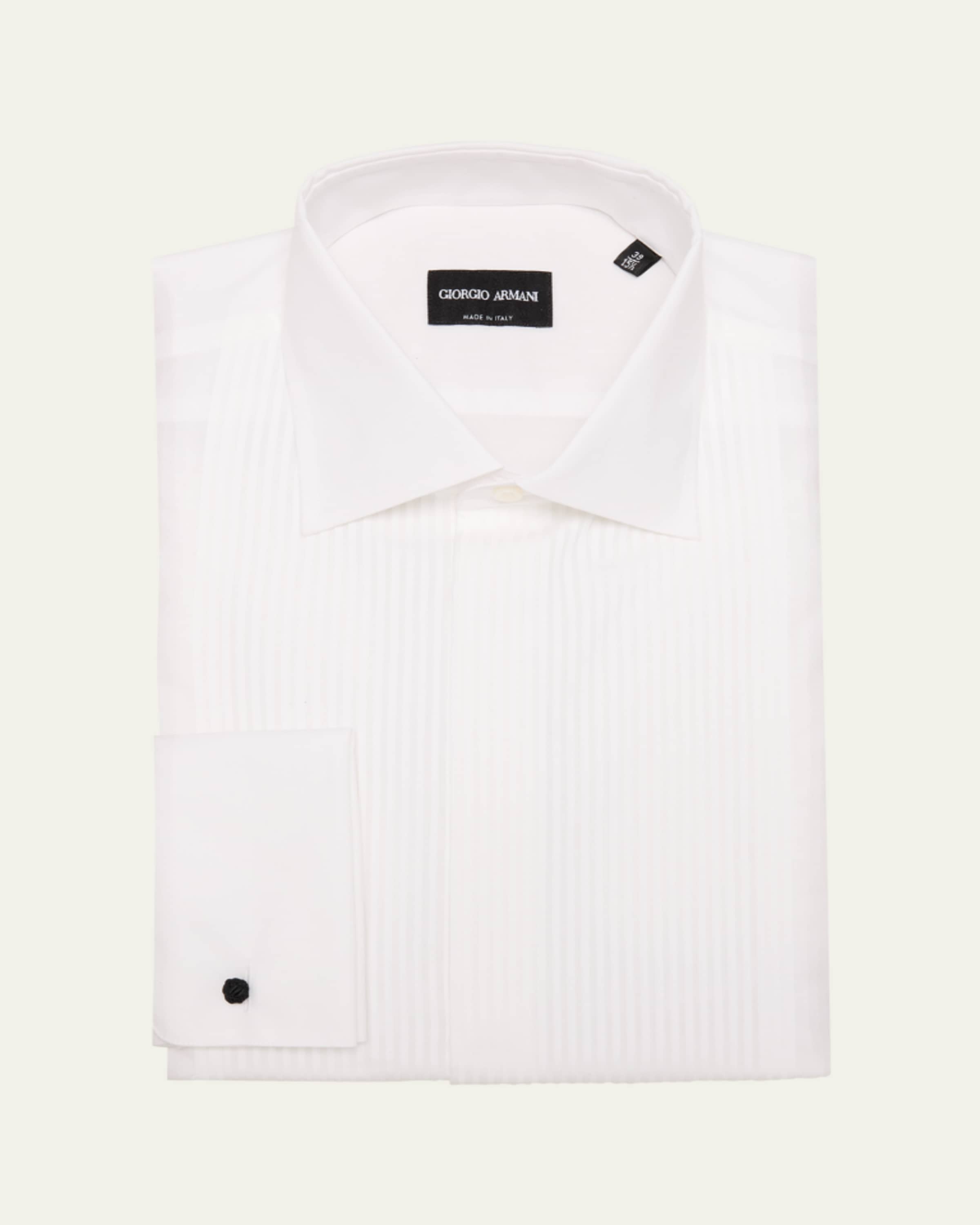 armani men's dress shirts EMPORIO ARMANI $275 Men's Cotton Long Sleeve Button Down Dress Shirt Black  NEW