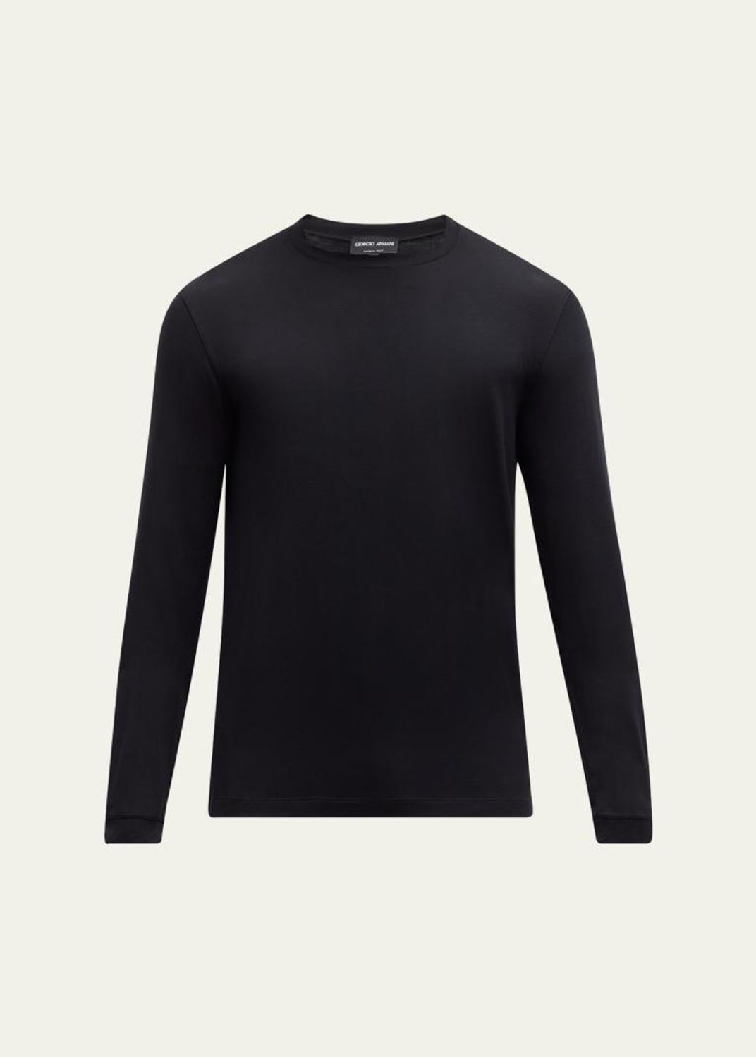 Giorgio Armani Men's Cotton Long-Sleeve Crewneck T-Shirt