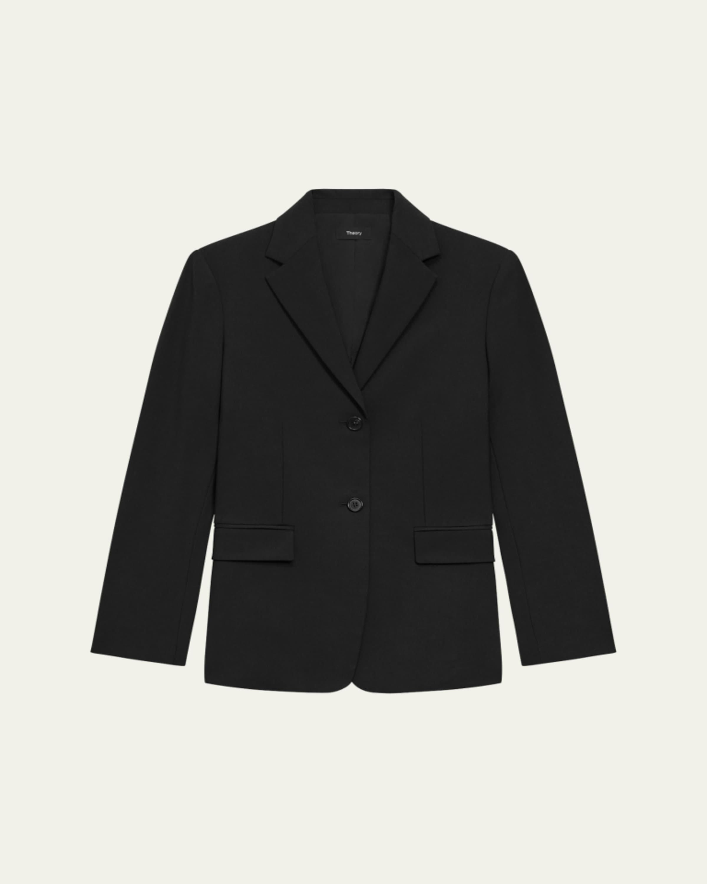 Theory Admiral Crepe One-Button Staple Blazer - Bergdorf Goodman