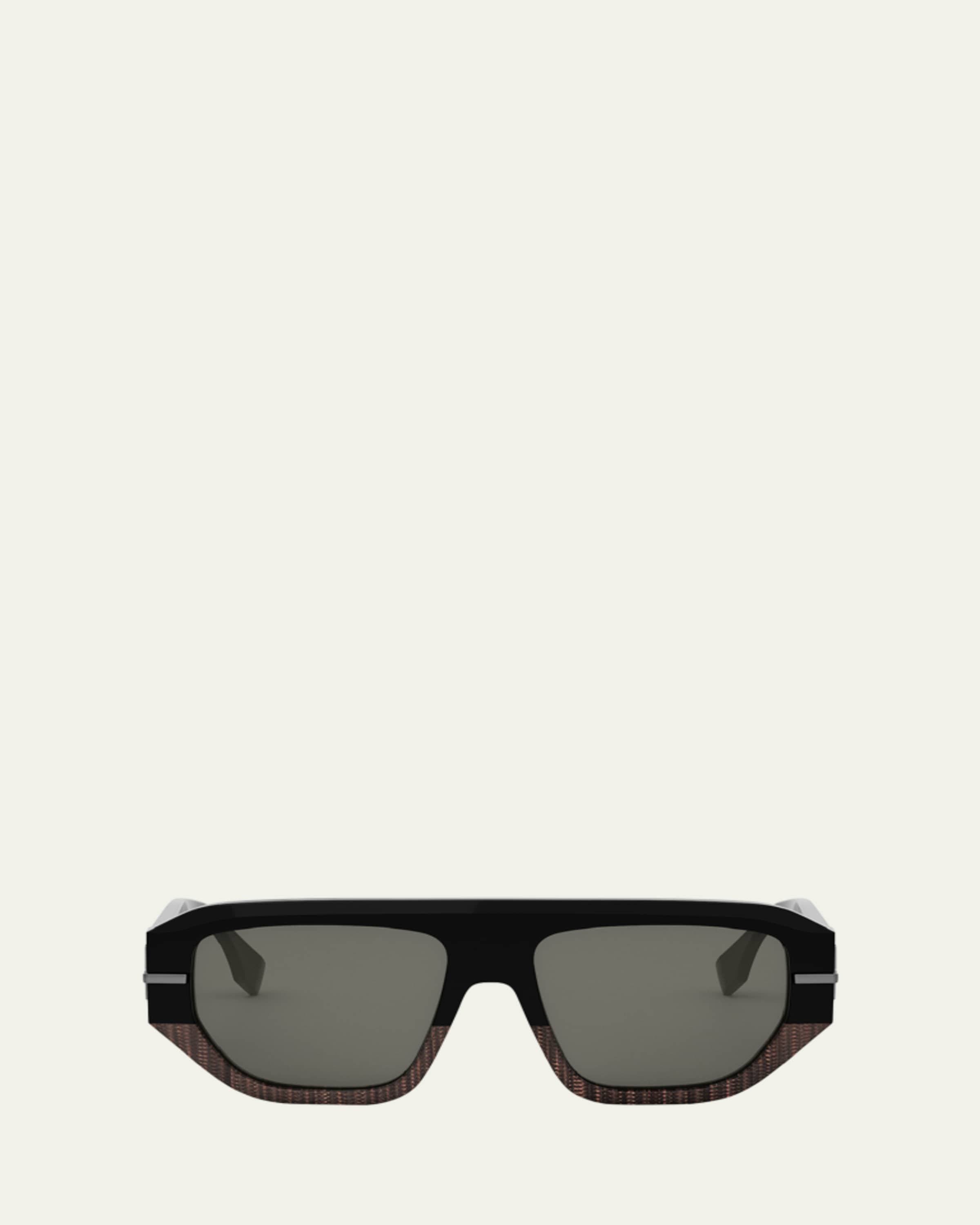 Fendi Men's Rectangle Acetate Sunglasses - Bergdorf Goodman