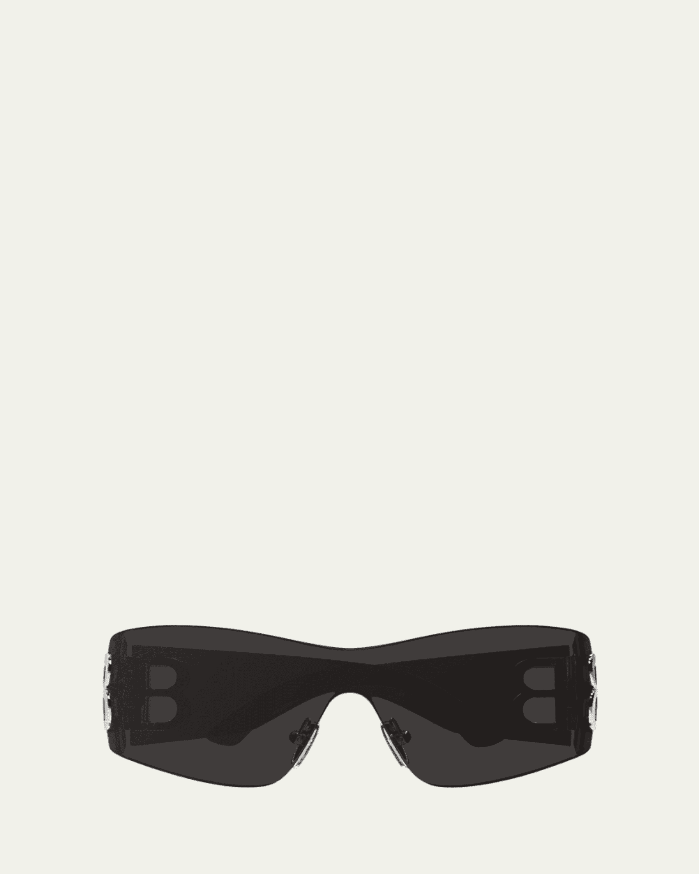 Balenciaga Men's BB Logo Nylon Shield Sunglasses - Bergdorf Goodman