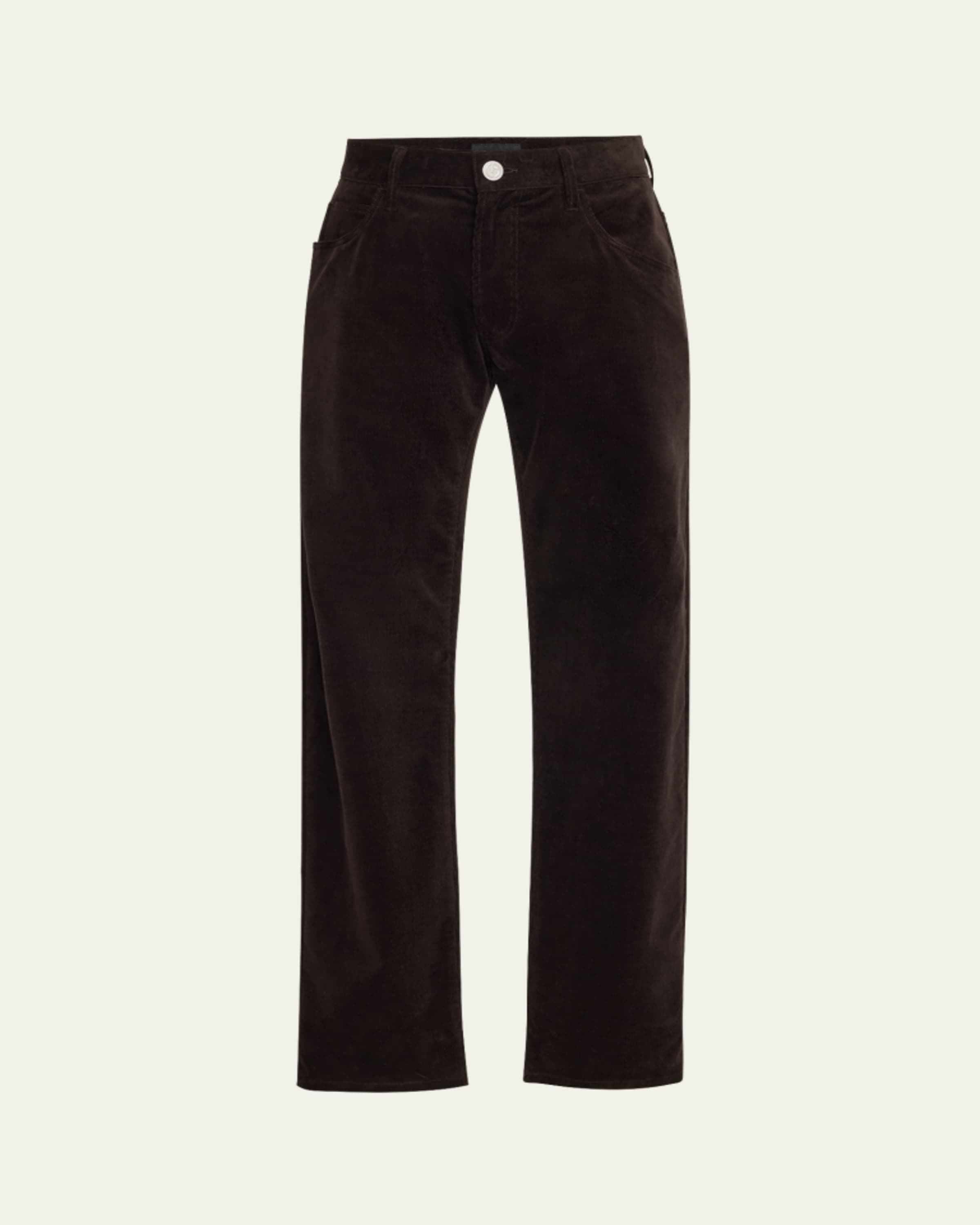 Giorgio Armani Men's Pleated Wool Stretch Seersucker Trousers