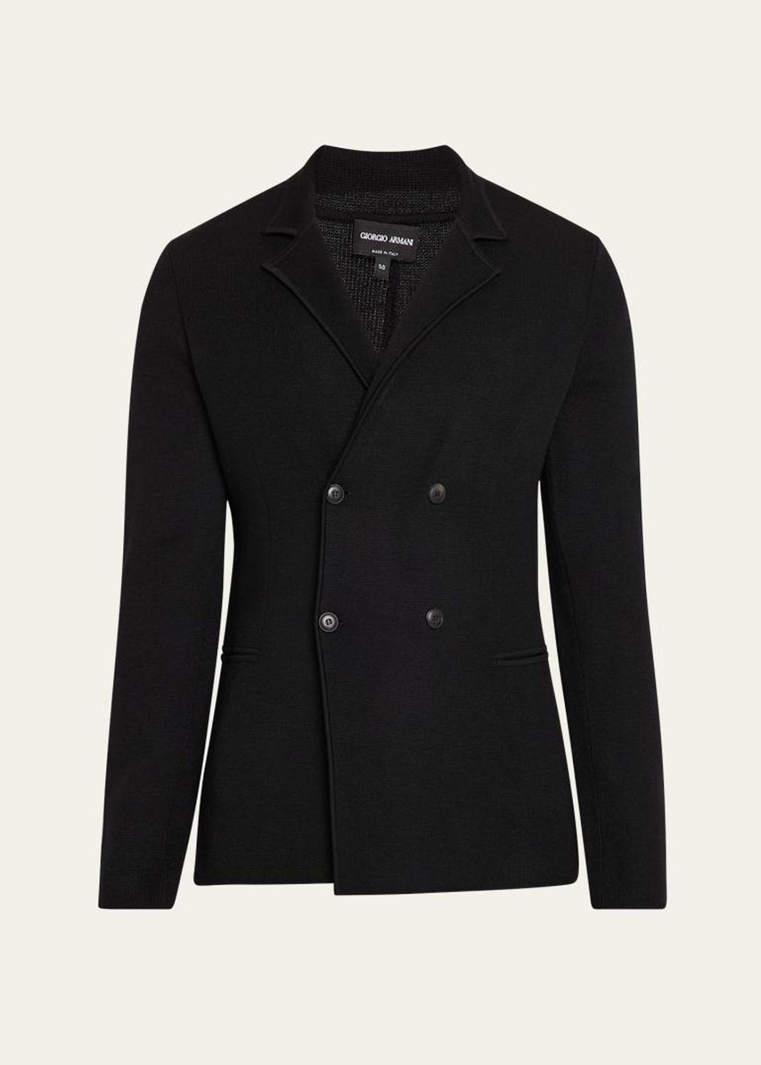 Giorgio Armani Men's Textured Band-Collar Blazer - Bergdorf Goodman
