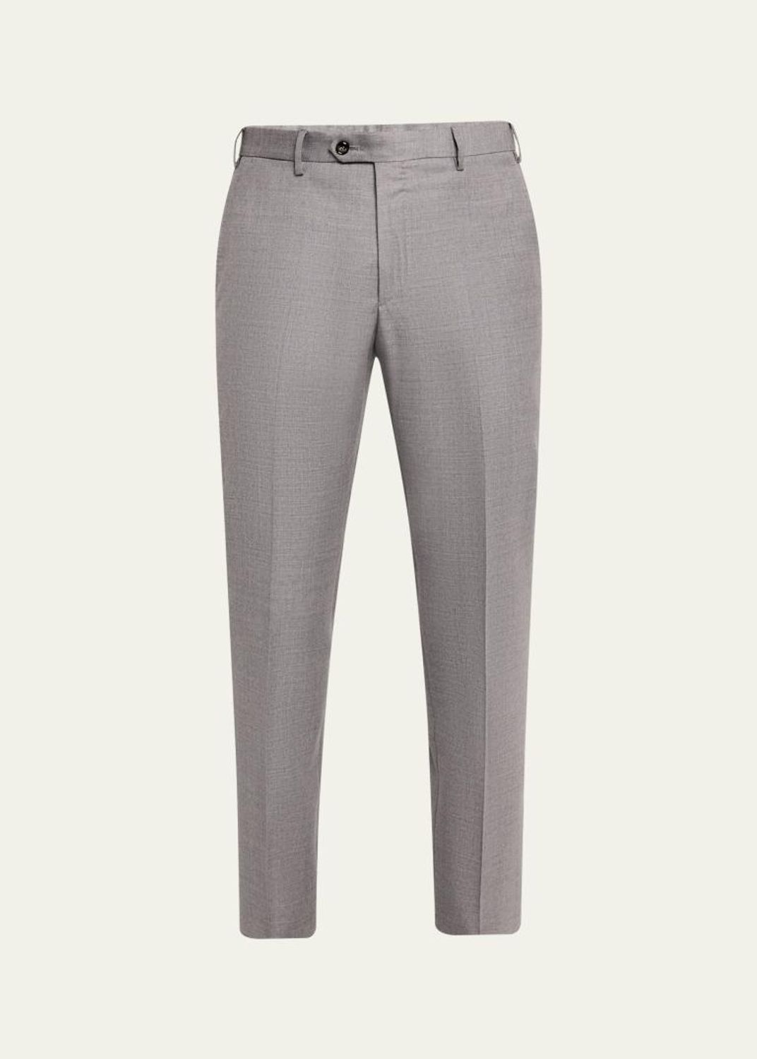Giorgio Armani Men's Stone Wool Trousers - Bergdorf Goodman
