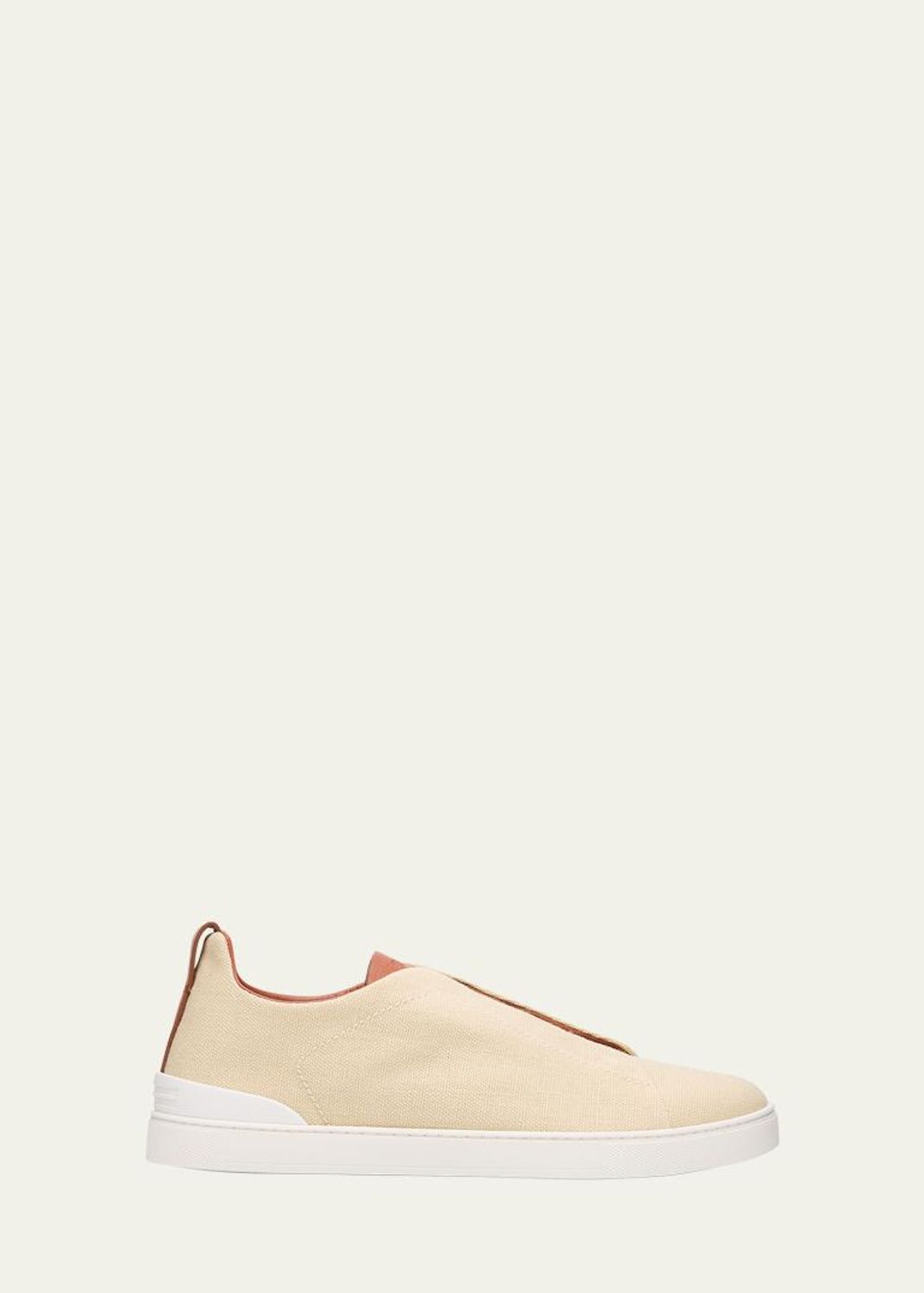 ZEGNA Men's Triple Stitch Linen Slip-On Sneakers - Bergdorf Goodman