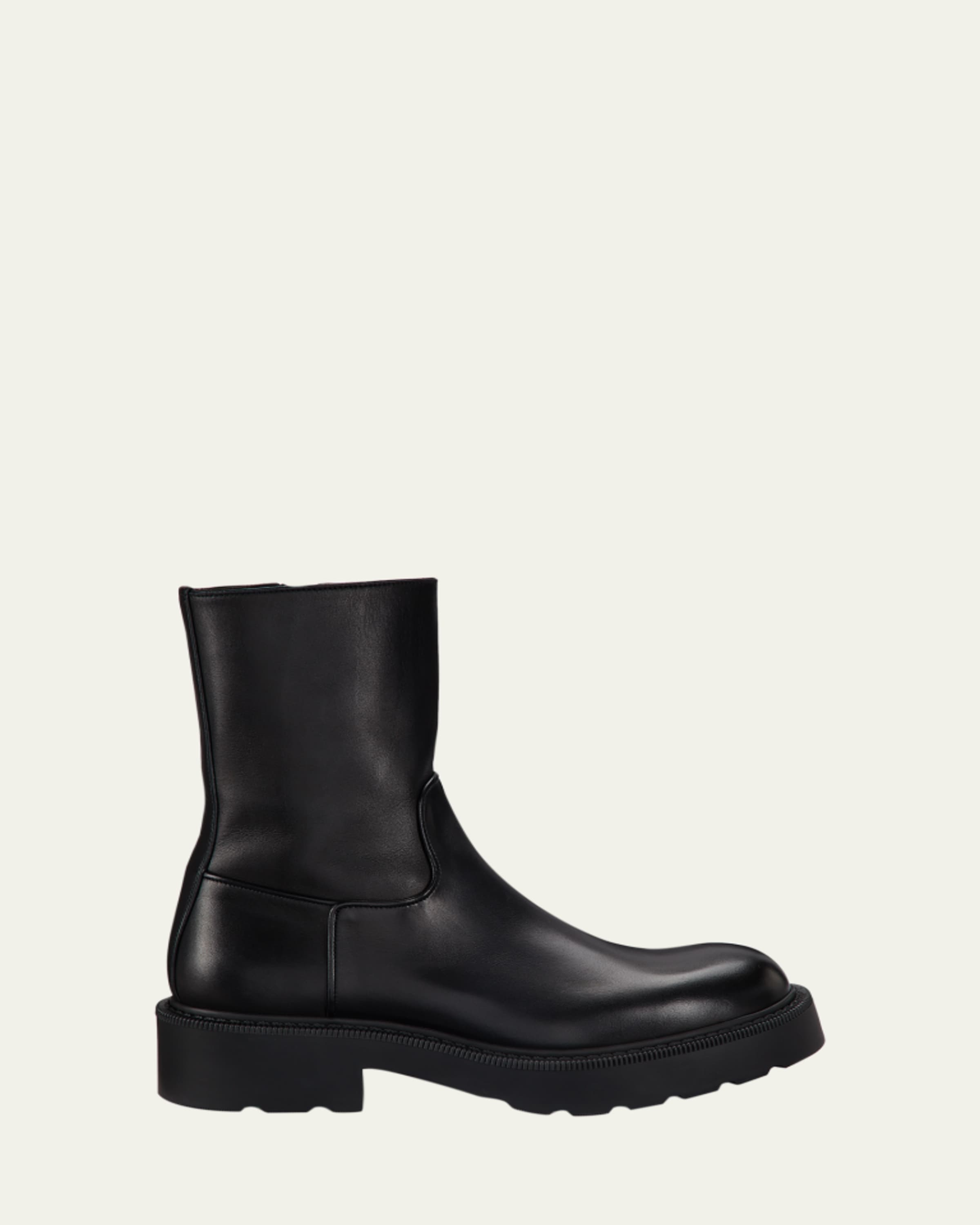 Loewe Campo Leather Harness Biker Boots - Bergdorf Goodman