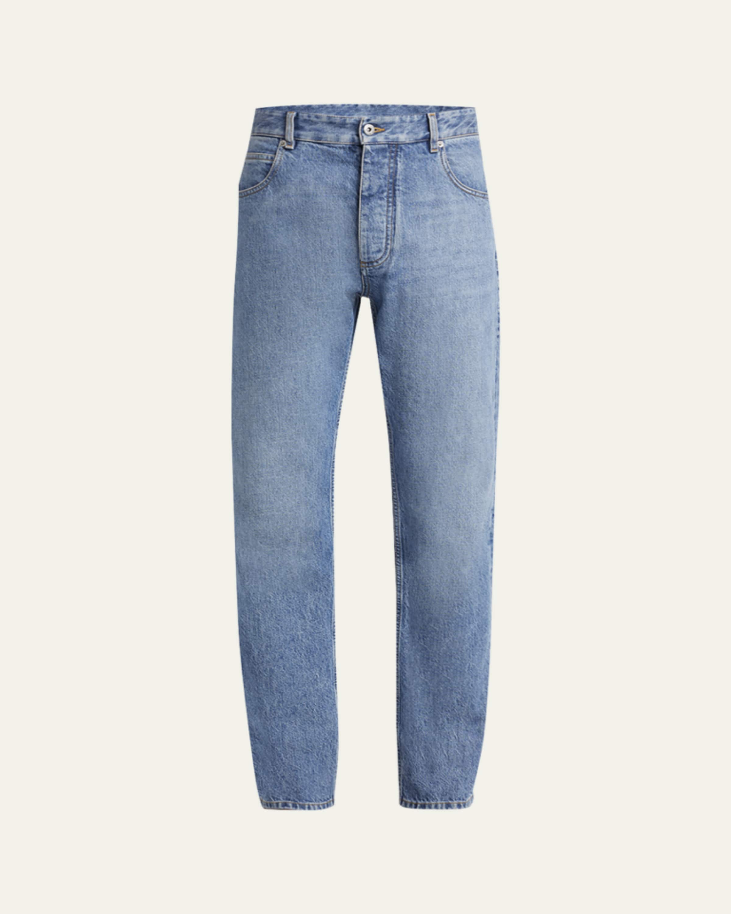 Bottega Veneta Men's Vintage-Wash Denim Turn Up Jeans - Bergdorf