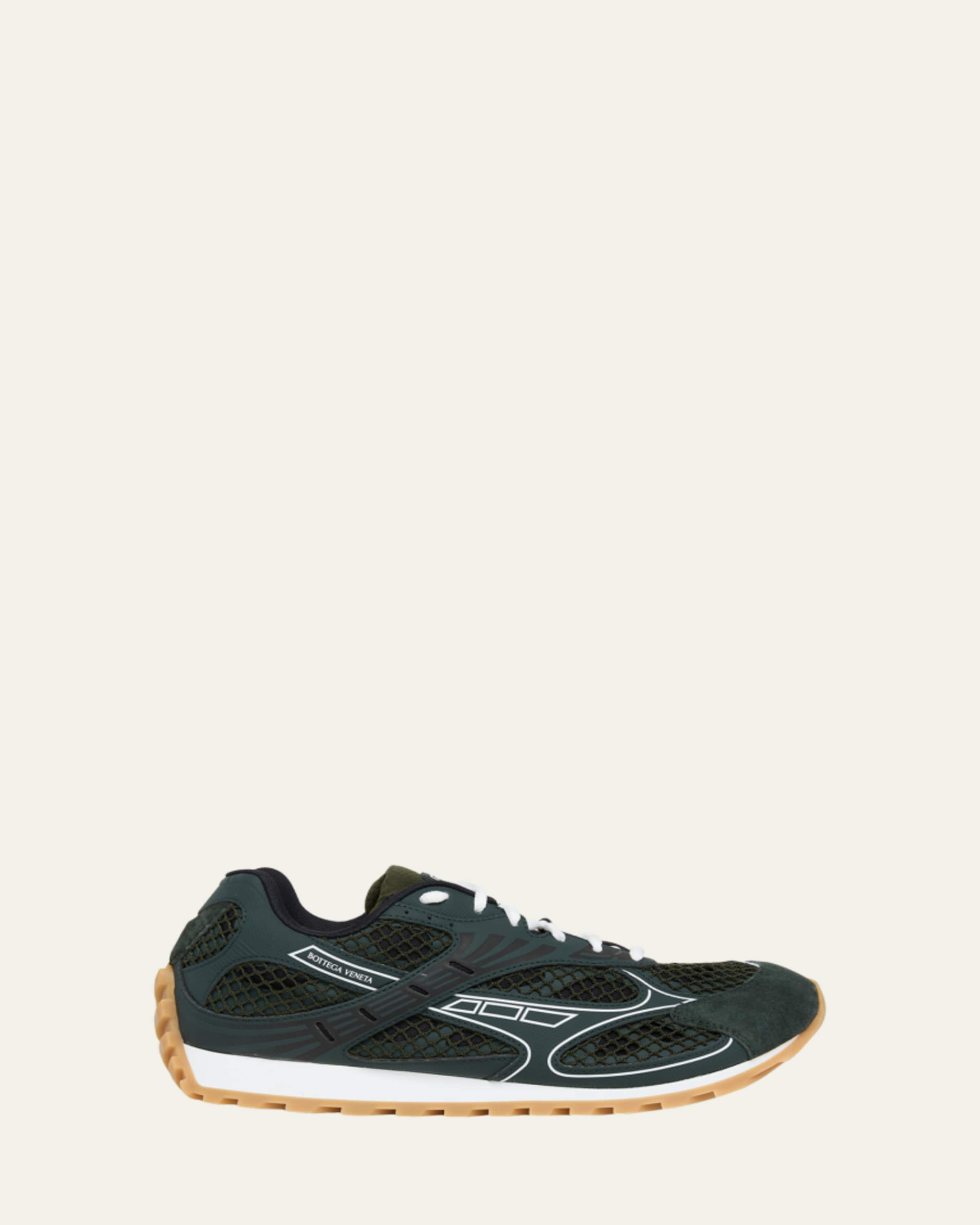 Bottega Veneta Men's Orbit Flash Suede & Nylon Low-Top Sneakers