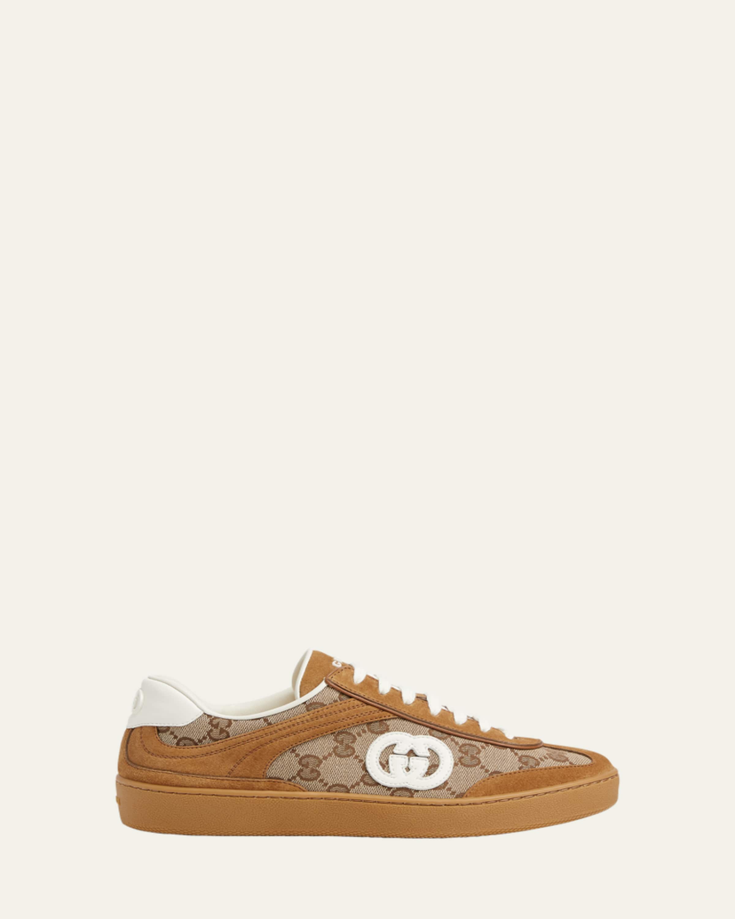 Gucci GG Embossed Leather Low-Top Sneakers - Bergdorf Goodman