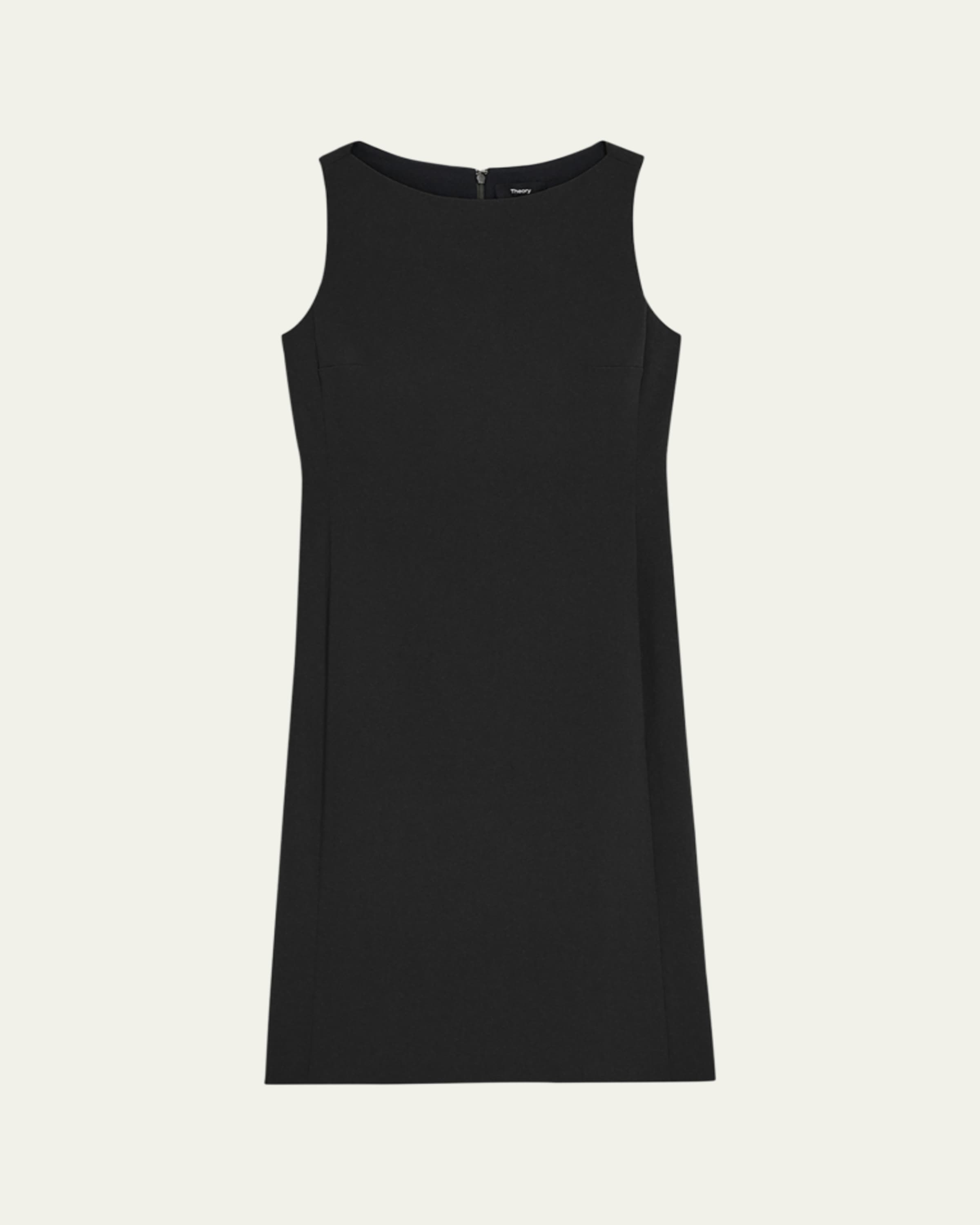 theory fitted dress Theory Sleeveless Stretch Wool Sheath Dress in Black at Nordstrom, Size 14