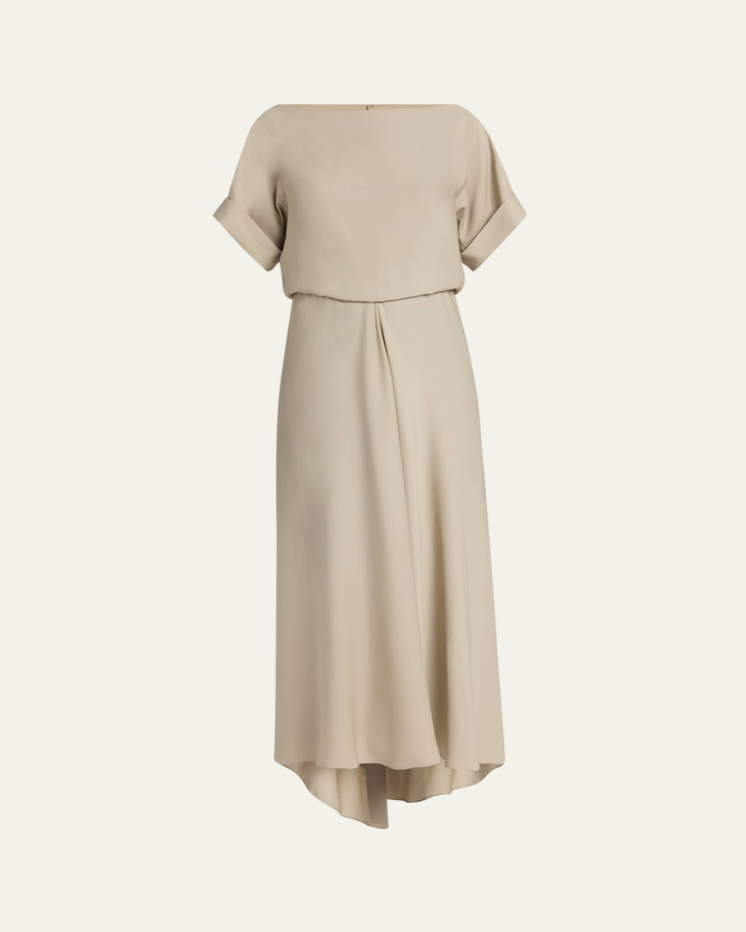 armani silk chiffon dress Giorgio Armani Zip-Front Long-Sleeve Silk Chiffon Layered Gown