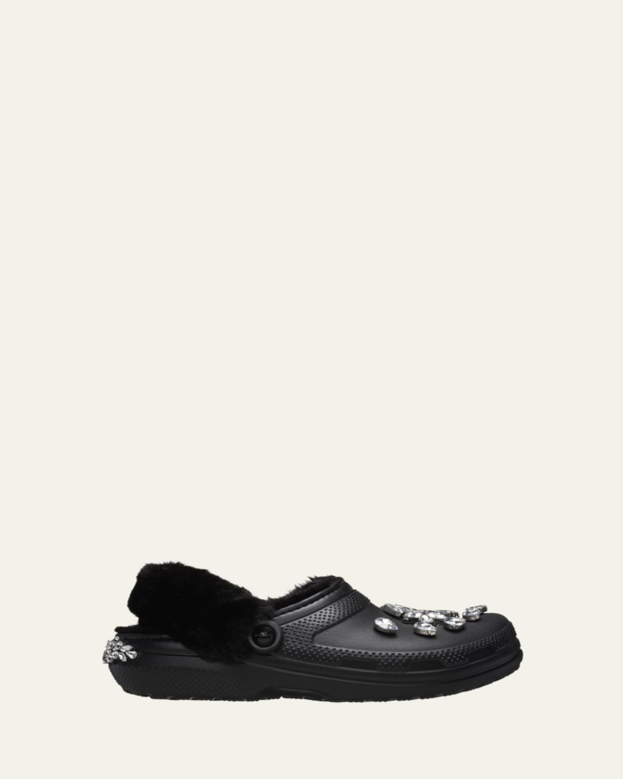 Simone Rocha x Crocs x Crocs Crystal Faux Fur Clogs - Bergdorf Goodman