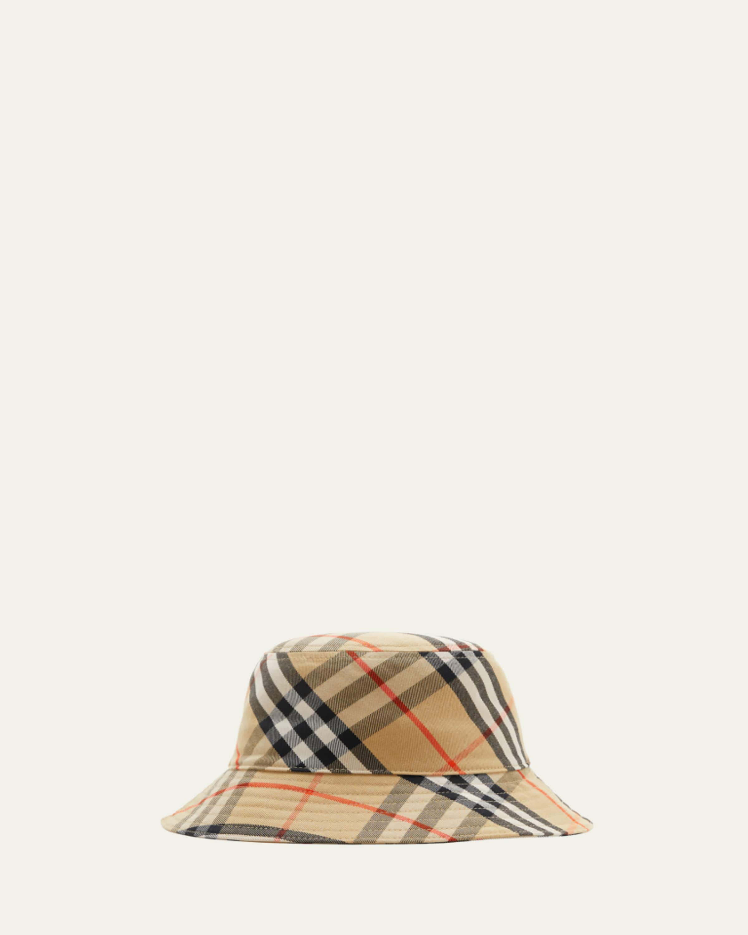 Burberry Gabardine Reversible Check-Print Bucket Hat - Bergdorf