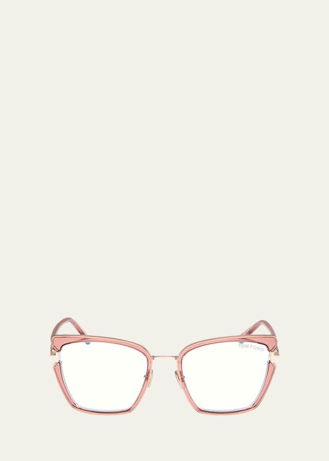 TOM FORD Square Metal and Acetate Optical Glasses - Bergdorf 