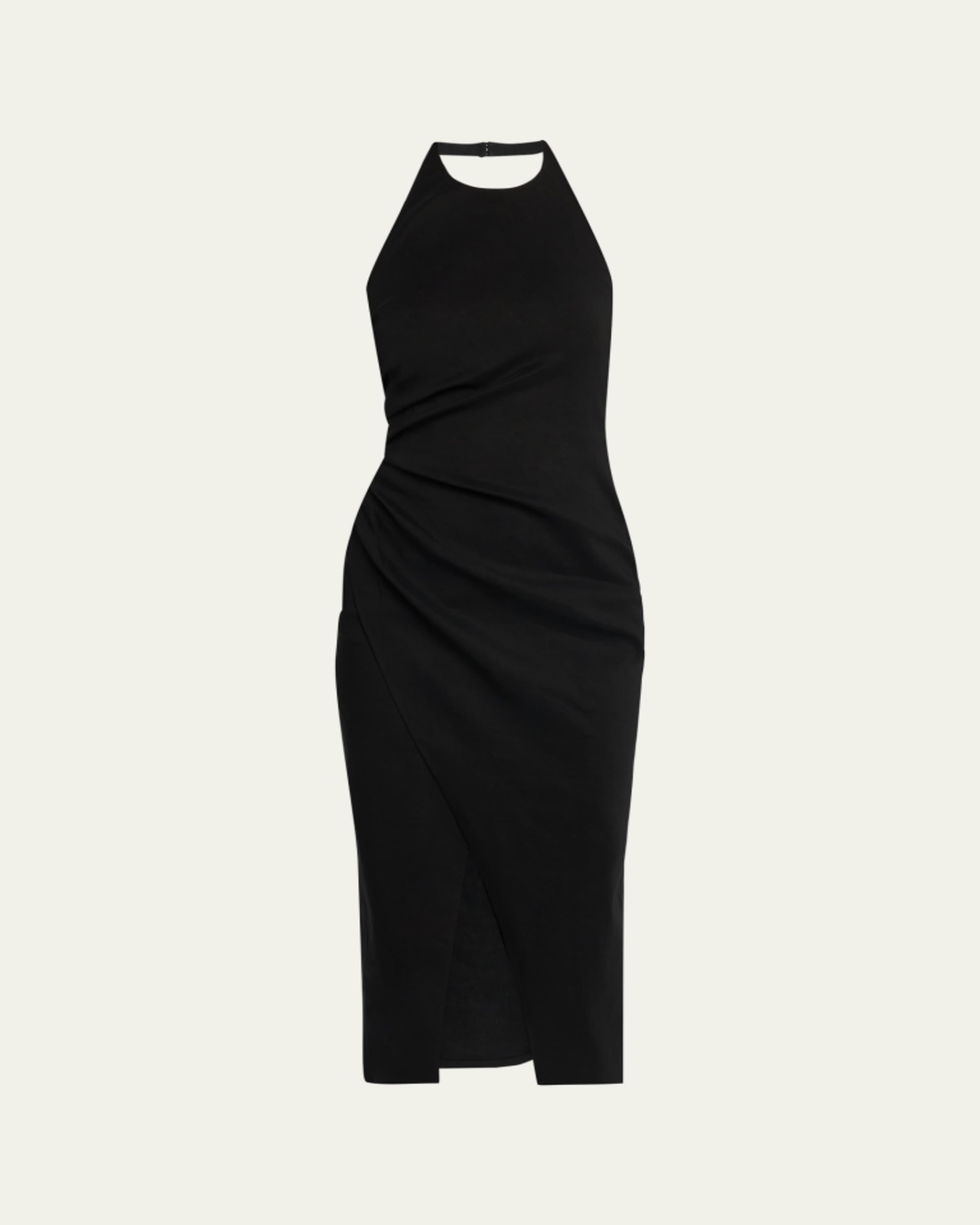 alc renzo dress black A.L.C. Renzo Matte Pleated Dress in Black, Size 6