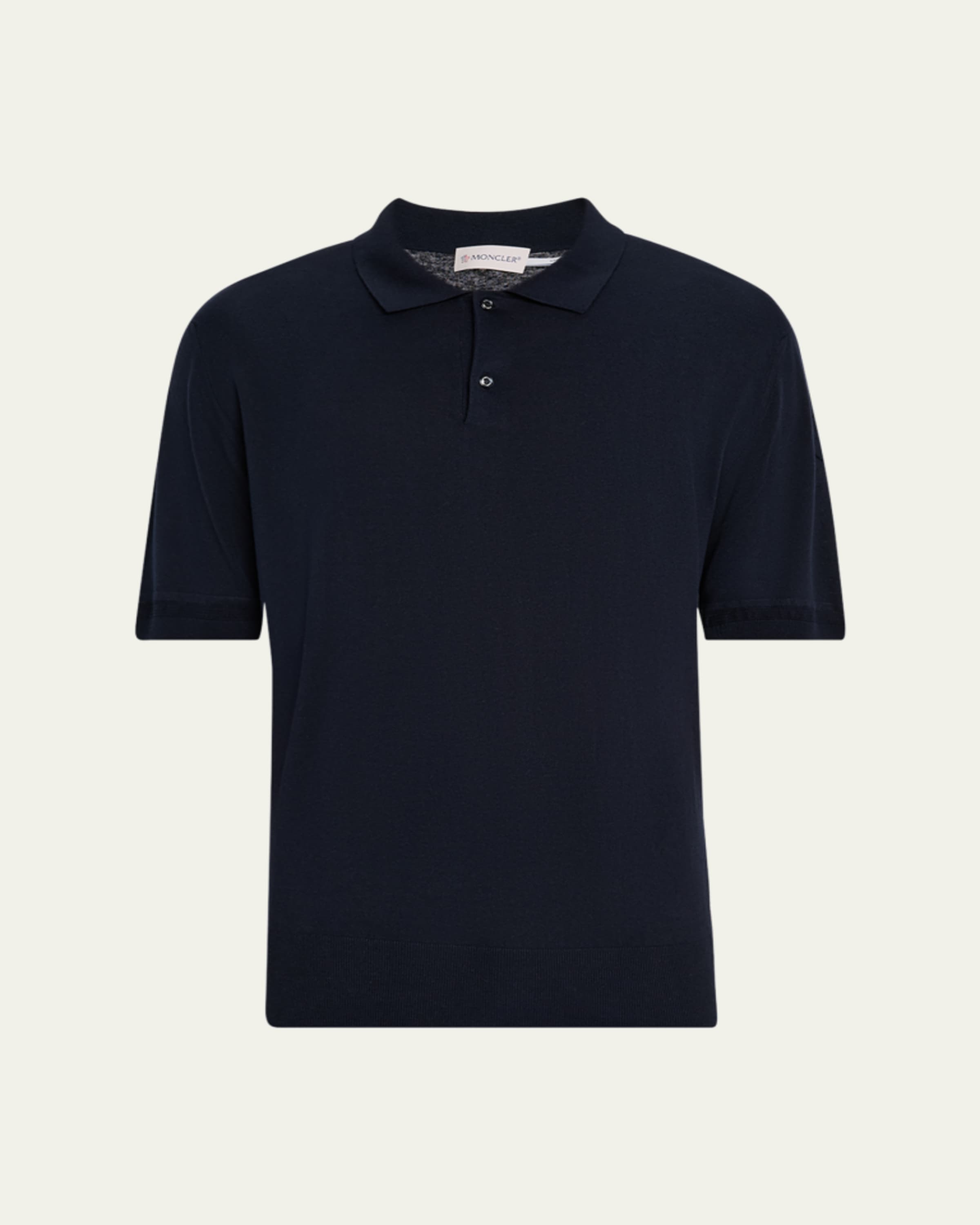 Moncler Men's Cotton Archive Logo Polo Shirt - Bergdorf Goodman
