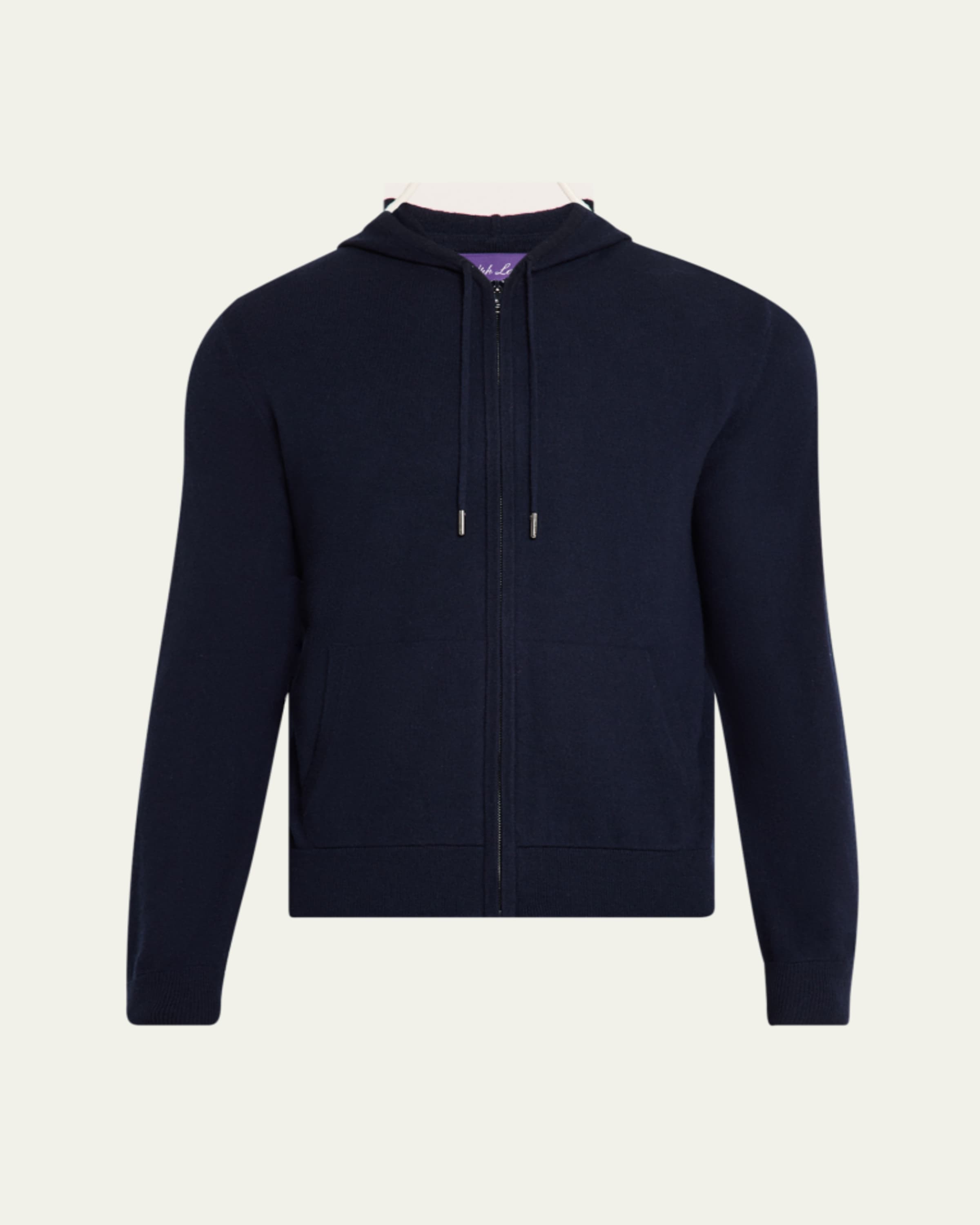 Ralph Lauren Purple Label Piqué-Knit Wool Quarter-Zip Sweater